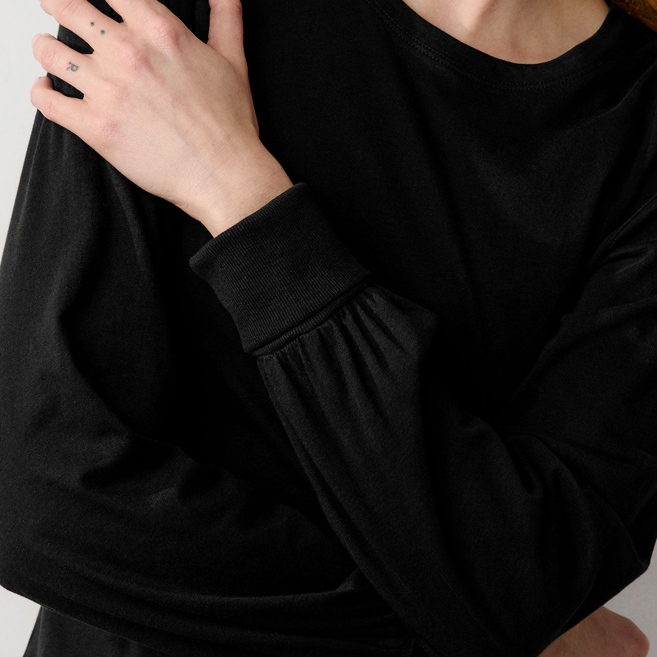 Organic Pima Crew Neck Long Sleeve