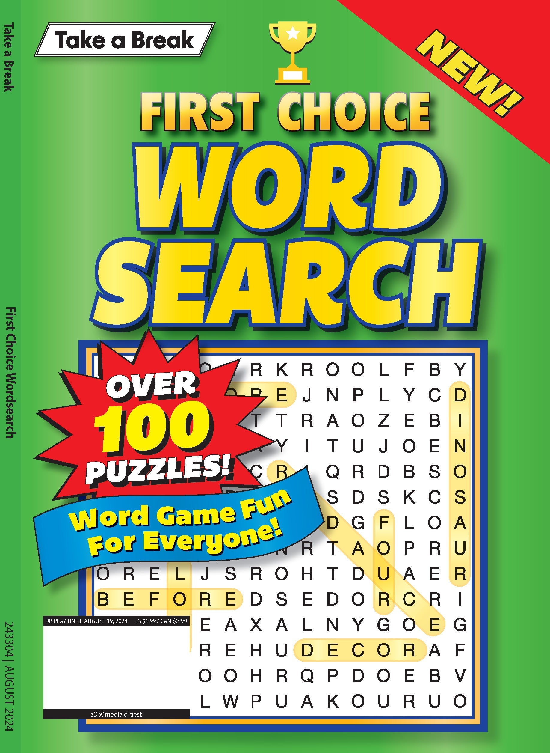 Take a Break - First Choice Word Search: 100+ Puzzles, Codewords, Fill-Ins, Crosswords, Variety Puzzles, Solutions, Mind-Boosting Fun, Brain Challenges, Relax, Unwind, Unplug, De-Stress & Solve