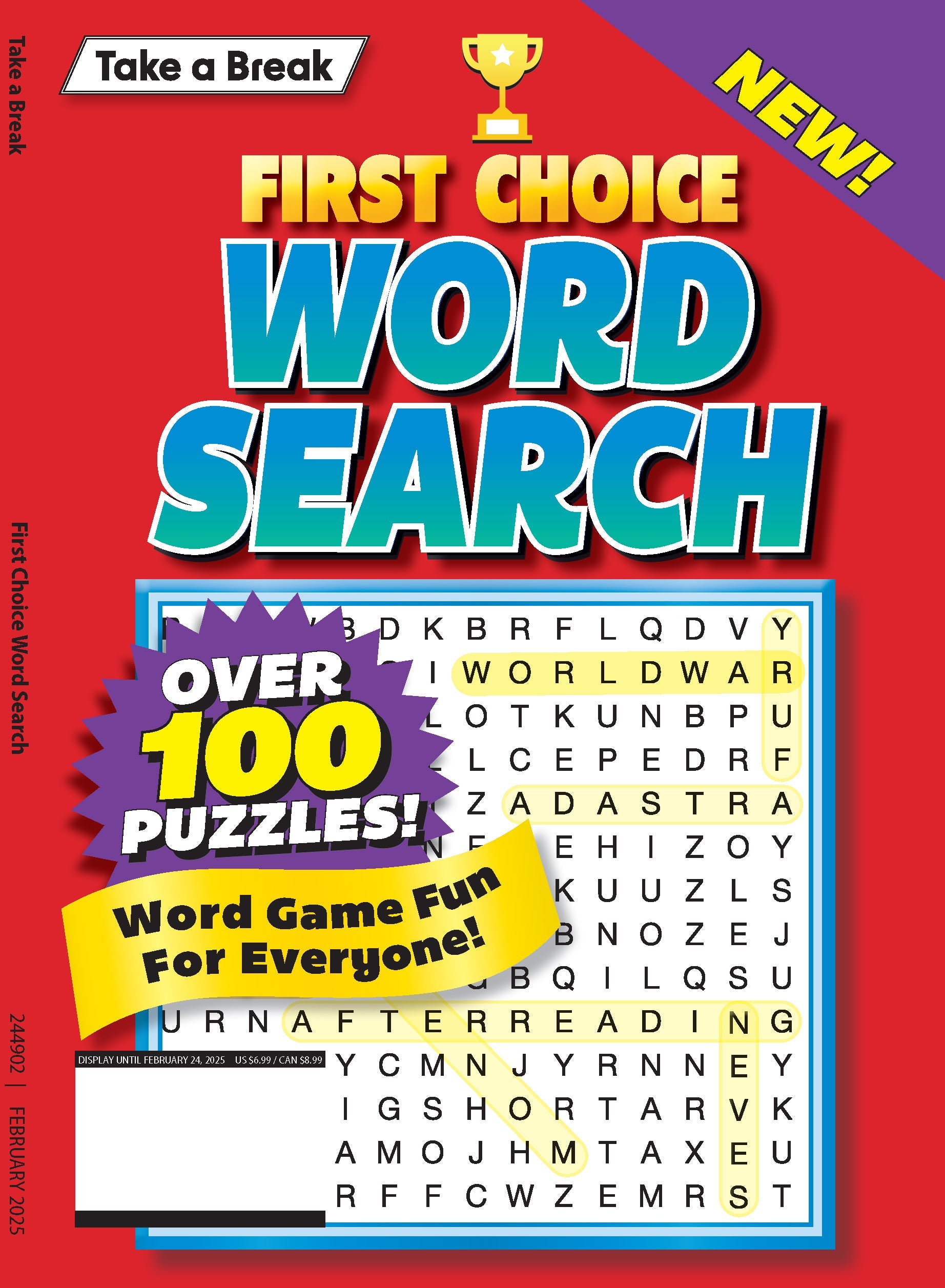 Take a Break - First Choice Word Search 244902: 100+ Puzzles, Word Game Fun For Everyone, Sharpen Your Mind, Brain Challenges, Relax, Unwind, Unplug, Recharge, De-Stress, Reduce Anxiety & Solve!