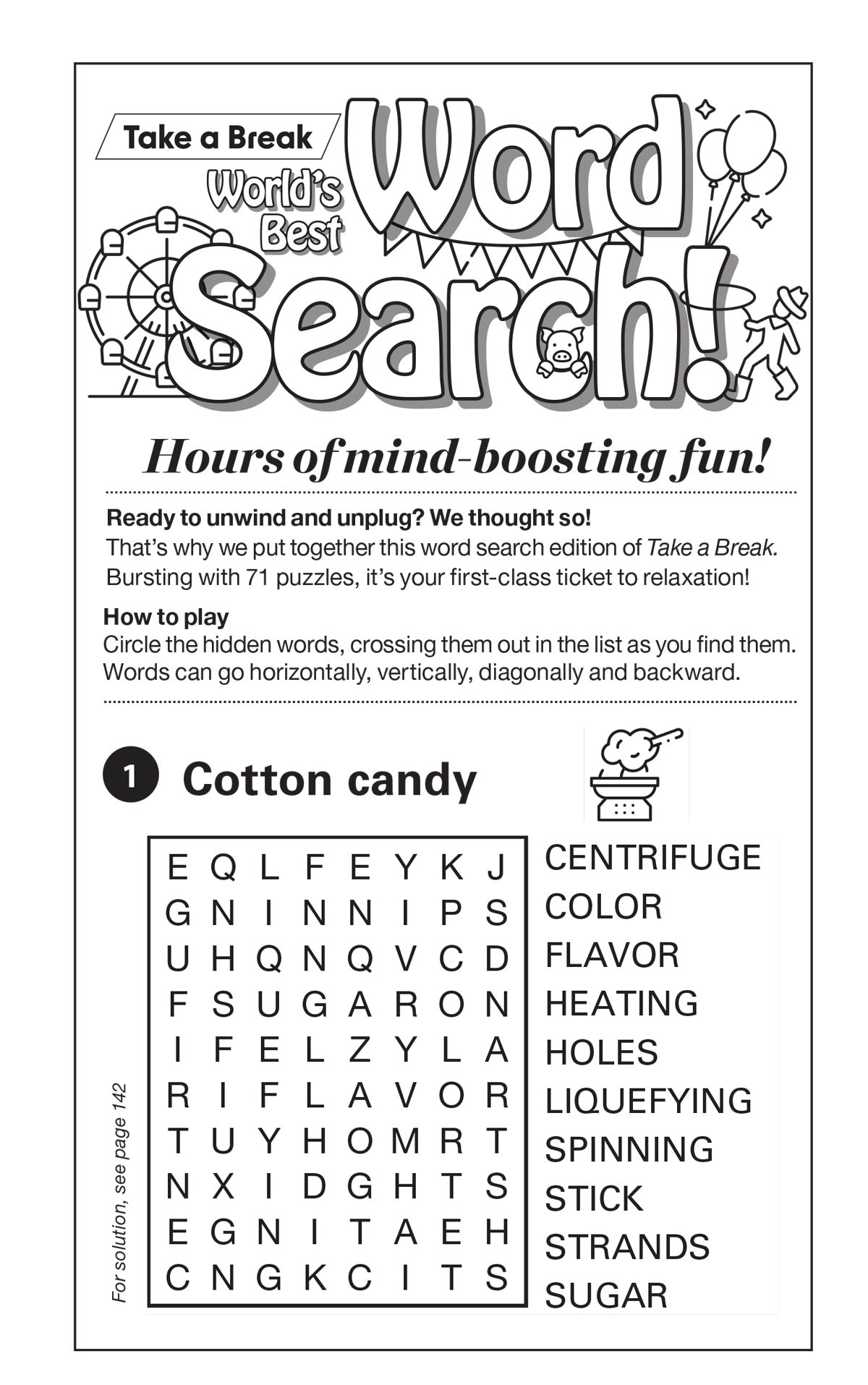 World's Best Puzzle - Word Search 25.04.18: Large Print, 71 Puzzles, 100 Pages, State Fair Edition, The Perfect Way To Unwind & Sharpen Your Brain!