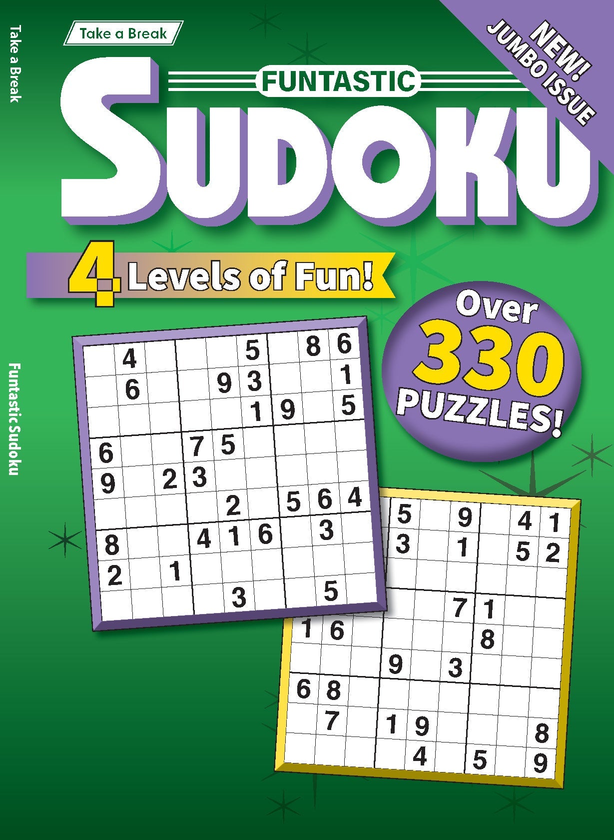 Take a Break - Funtastic Sudoku 25.05.09: Jumbo Edition, Over 330 Puzzles, 4 Levels Of Endless Fun, Ultimate Brain-Boosting Fun, Mindful Relaxation & More!