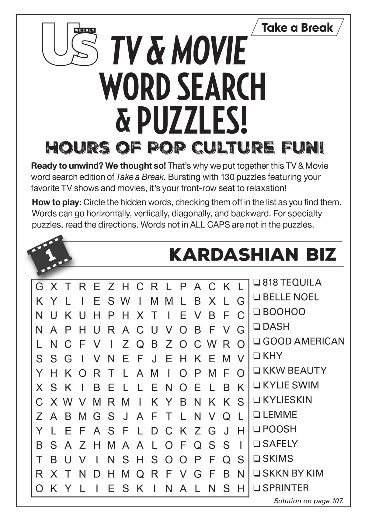 Take a Break - That’s Entertainment 25.05.16: 130 Pages Of Fun, Bonus DigiSearch, Star Studded Fun Facts About Your Favorite Celebrities, Icons, Legends & More!