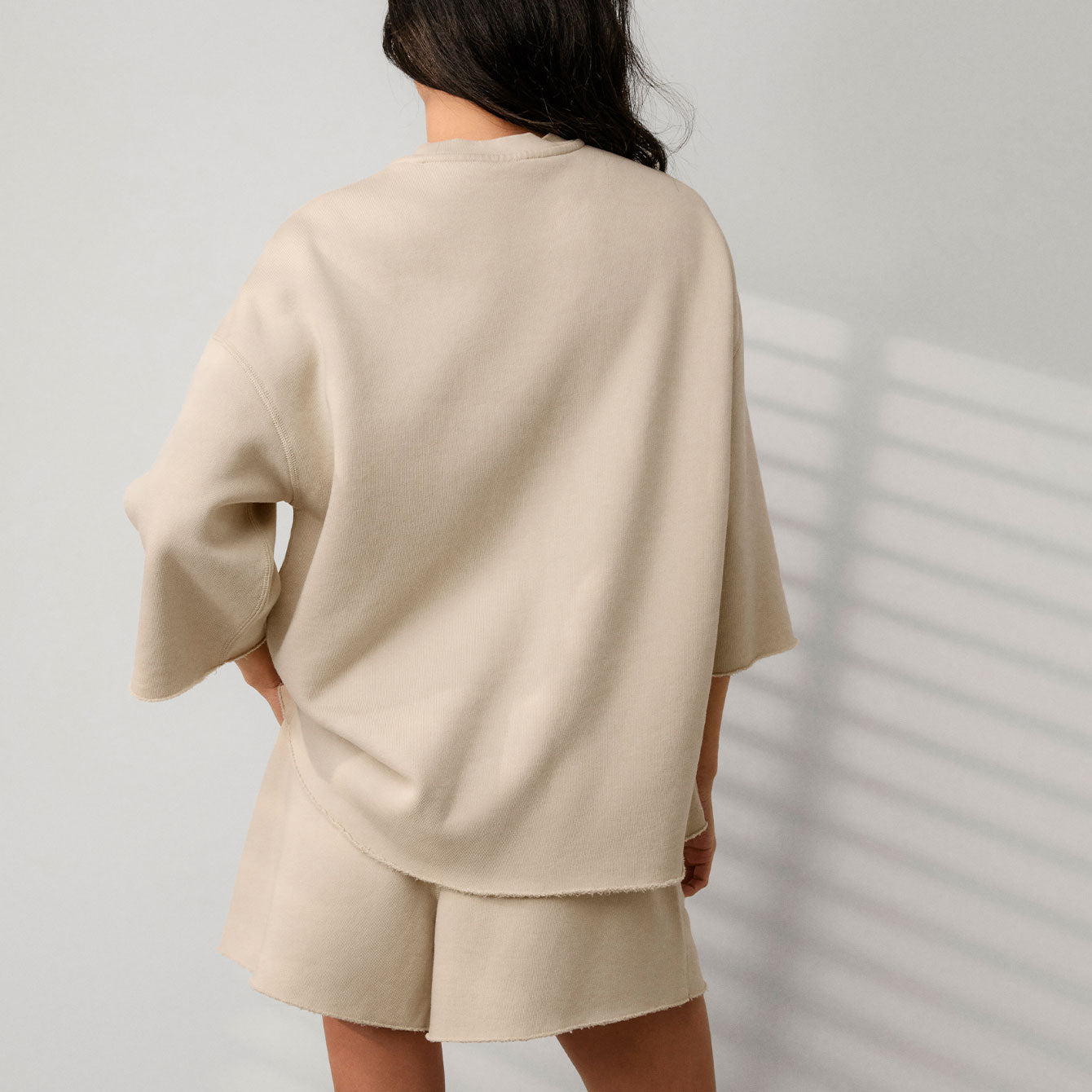 Silksweats™ Midweight Reversible Cropped Sleeve Sweatshirt