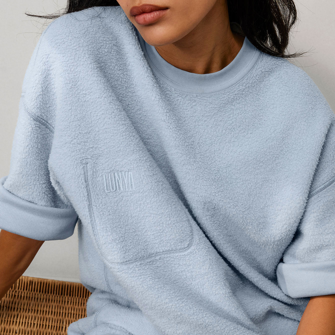 Silksweats™ Midweight Reversible Cropped Sleeve Sweatshirt