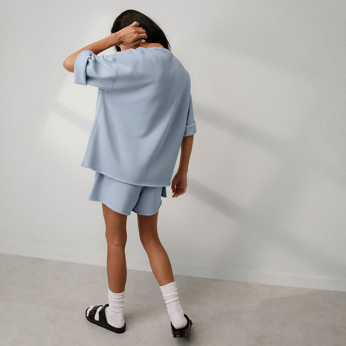 Silksweats™ Midweight Reversible Cropped Sleeve Sweatshirt