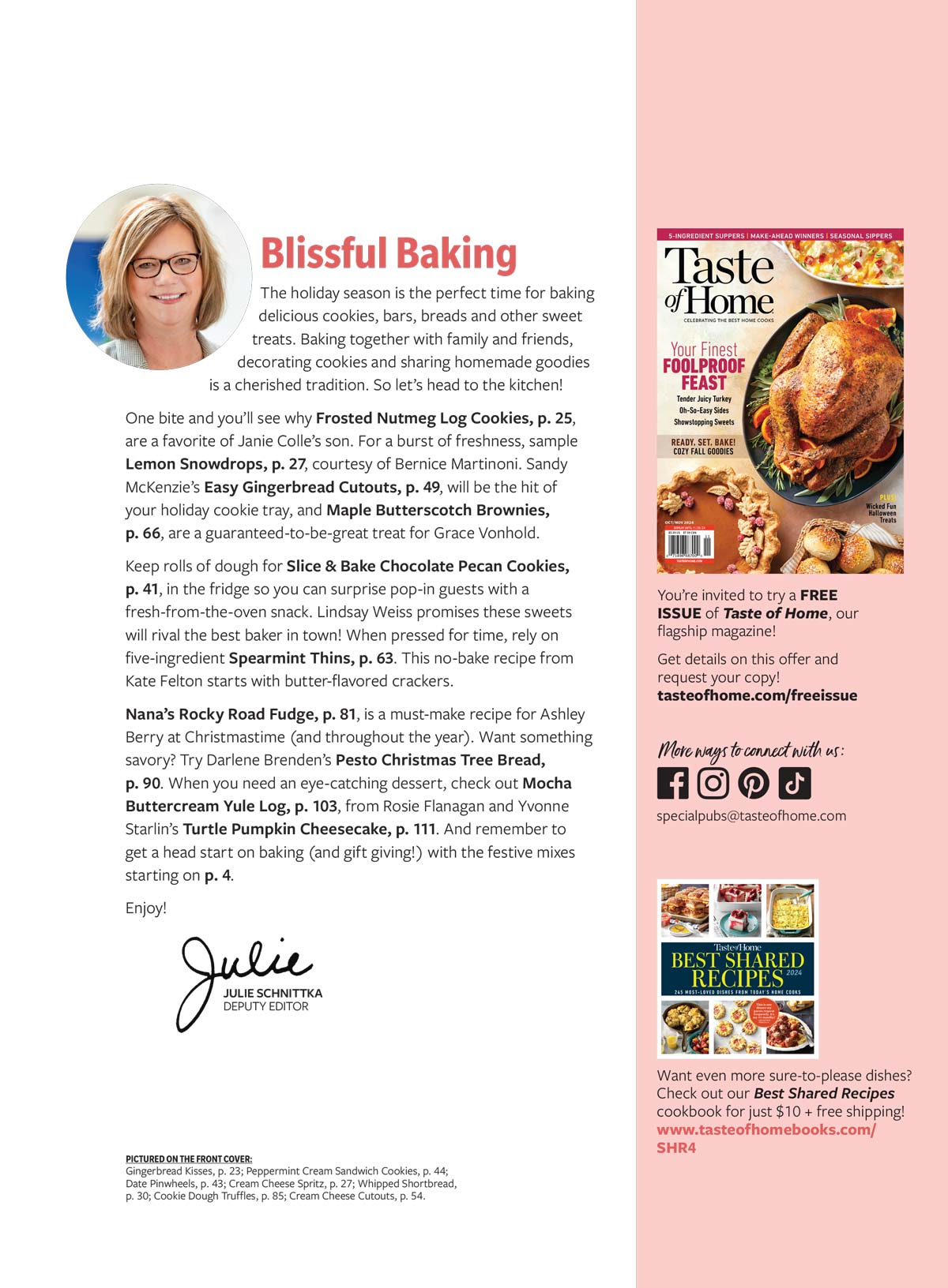 Taste of Home - Holiday Cookies & Baking: 105 Merry & Bright Treats, Desserts, Cutouts, No-Bakes, Bars, Candies, Cakes, Pies, Oven-Fresh Breads, Gift Mixes, Drop Delights, Shaped Sensations & More!