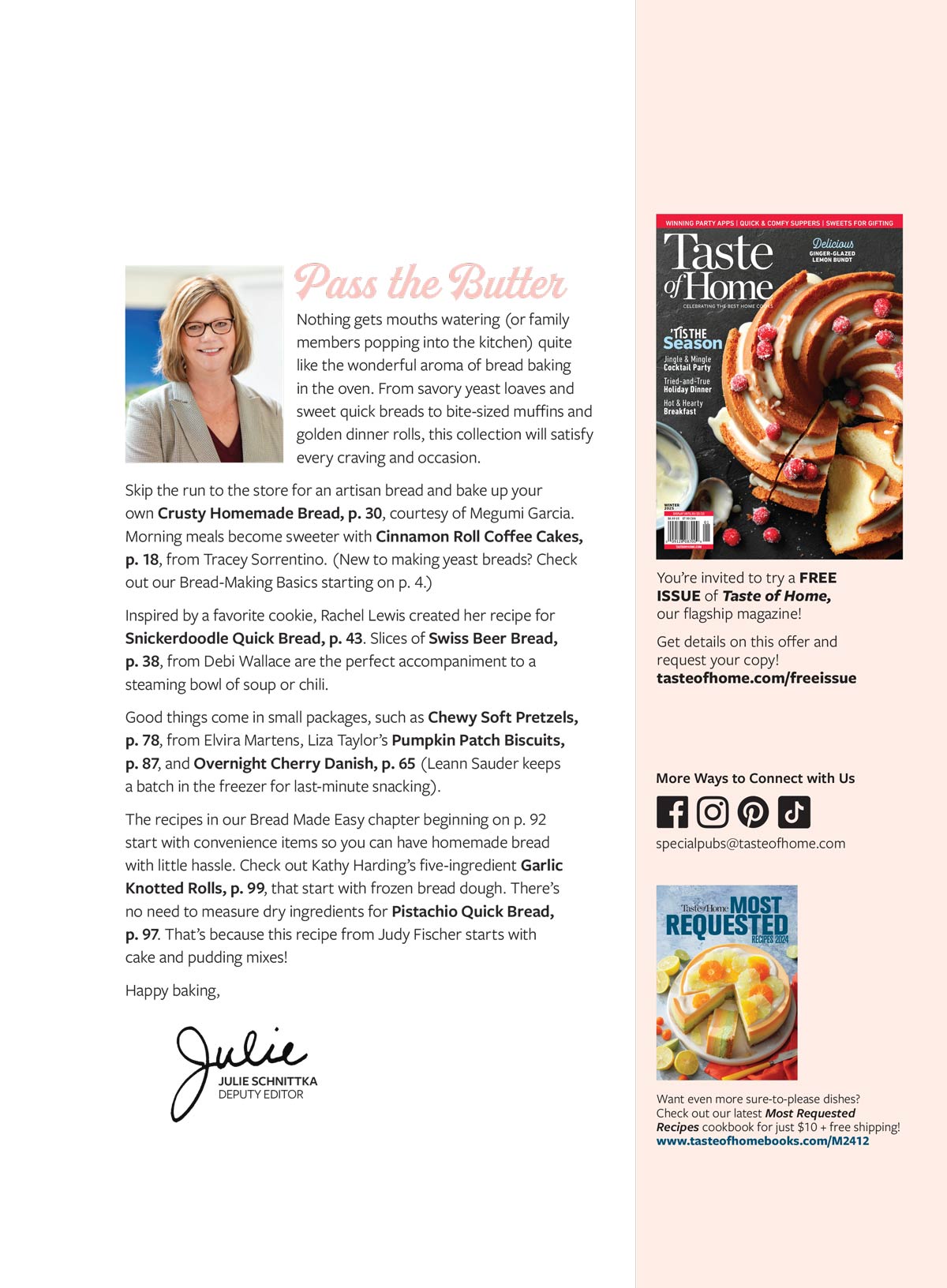 Taste Of Home - Breads: 105 Easy Recipes for Perfect Bakes, Simple Sourdough Starter, Semi-Homemade Delights, Tips & Tricks, Rustic Loaves, Quick Breads, Yummy Muffins, Golden Rolls, Biscuits & More