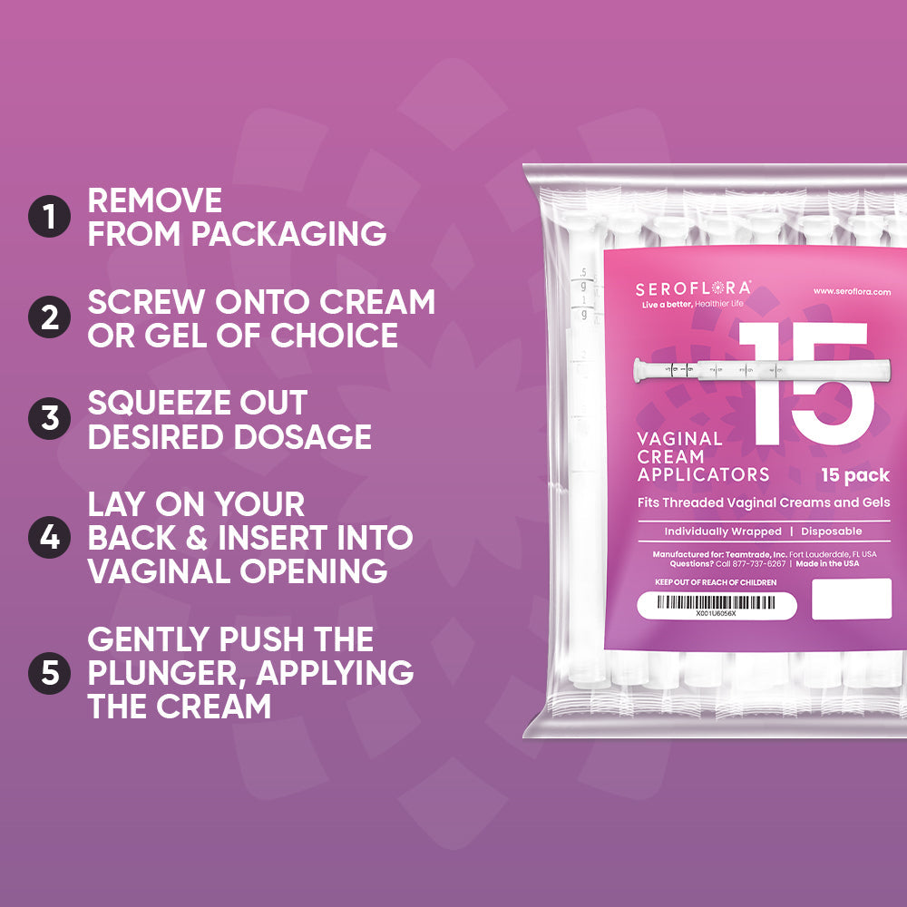 Disposable Vaginal Cream Applicators  for Premarin, Estace & many others (15ct)