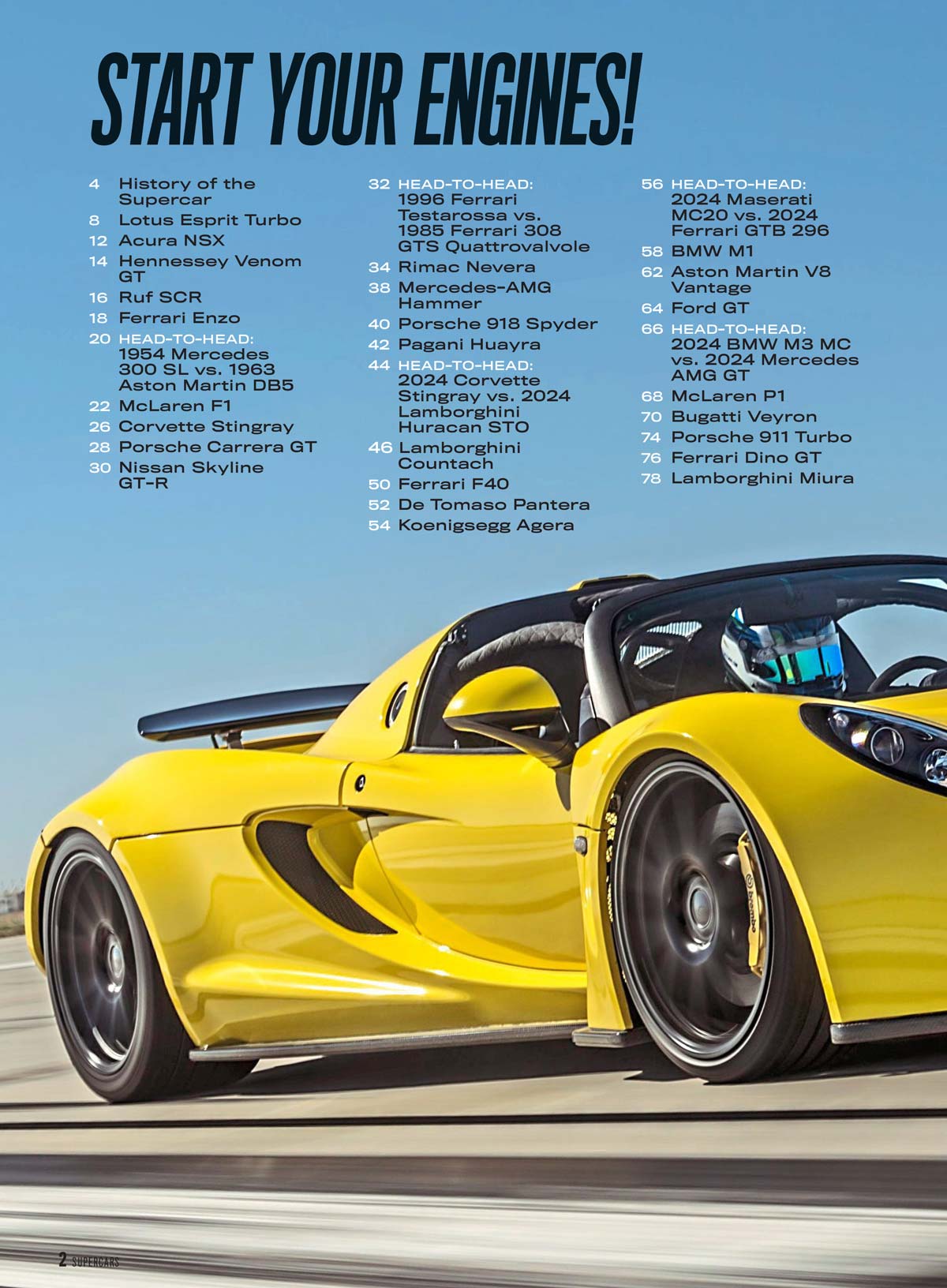 25 Greatest Supercars - Ultimate Showdown: Ferrari, Lamborghini, Porsche, Bugatti, Aston Martin & More Fight For No. 1 Spot, 5 Head-To-Head Matchups, Top Speeds, Tech Specs, Engines & Free Poster!