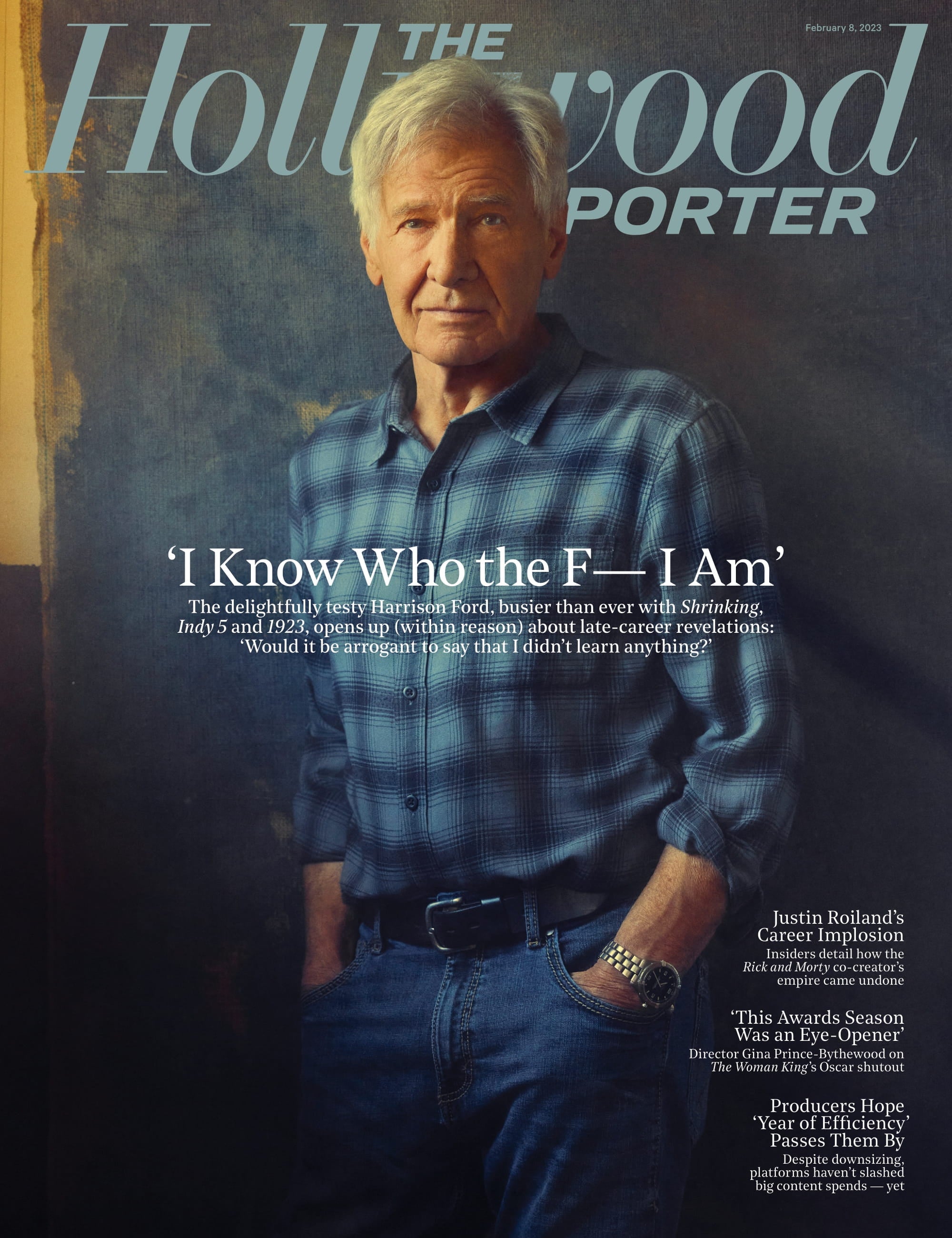 The Hollywood Reporter - 23.02.08 Edition: Harrison Ford Busier Than Every With Shrinking, Indy 5 & 1923, He Opens Up About Late-Career Revelations, Rick And Morty's Justin Roiland Implosion & More!