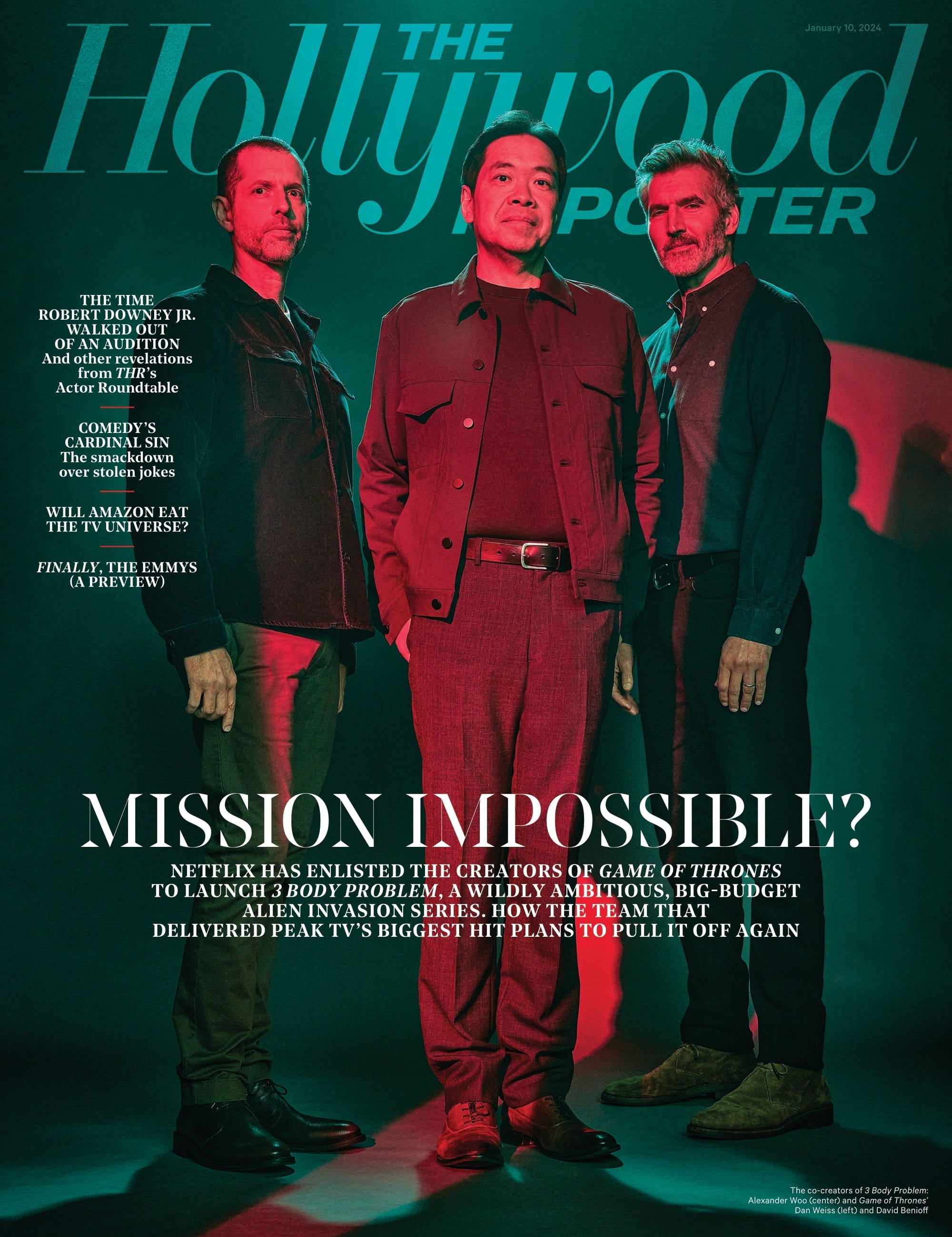 The Hollywood Reporter - 24.01.10 Edition: Mission Impossible? Netflix Enlisted Creators Of Games Of Thrones To Launch Big-Budget Alien Invasion Series 3 Body Problem, Can The Team Pull It Off? & More