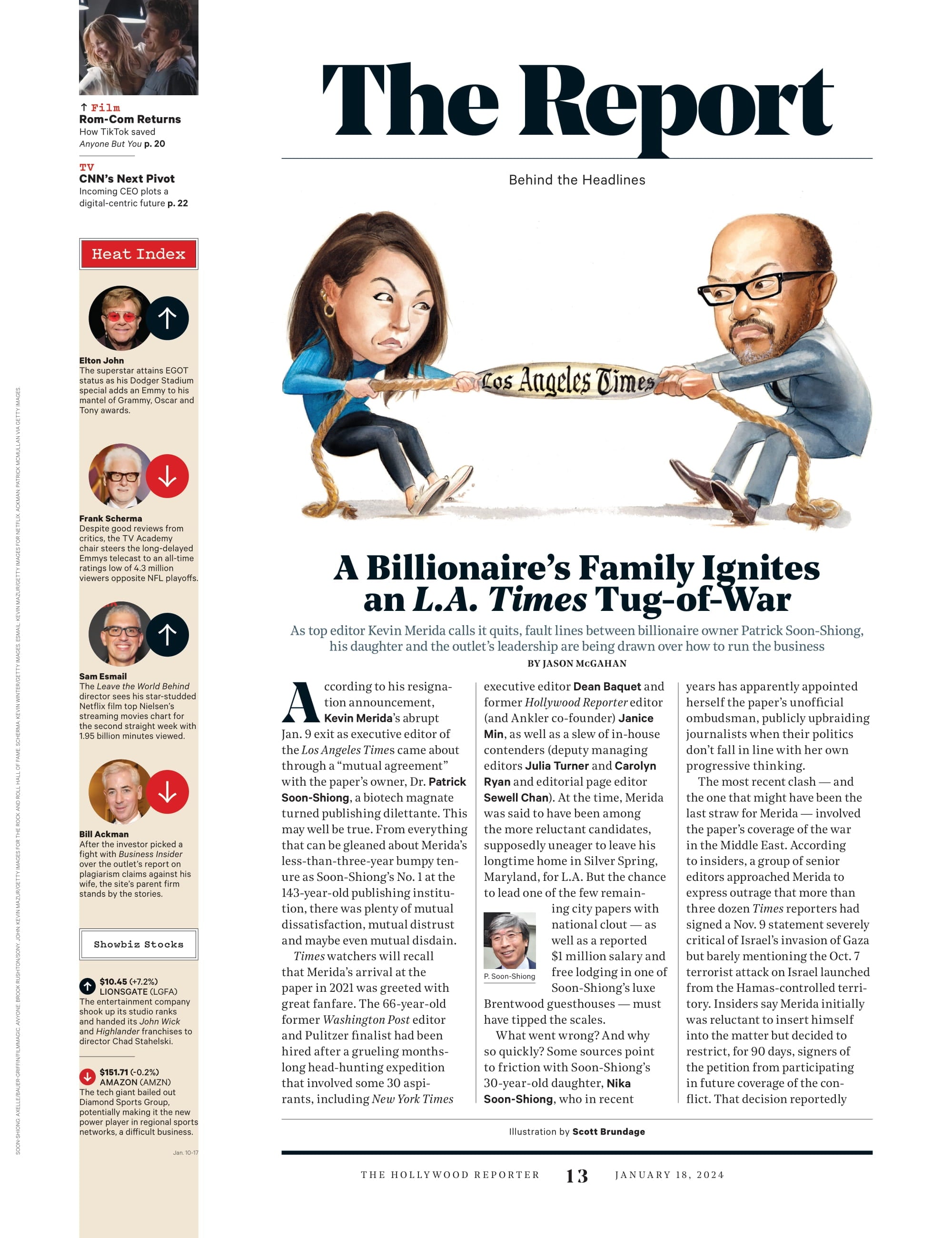 The Hollywood Reporter - 24.01.18 Edition: Cheryl Hines As First Lady? Curb Your Enthusiasm Actress On Life After Larry David & Marriage To Polarizing Presidential Hopeful Bobby Kennedy Jr. & More!