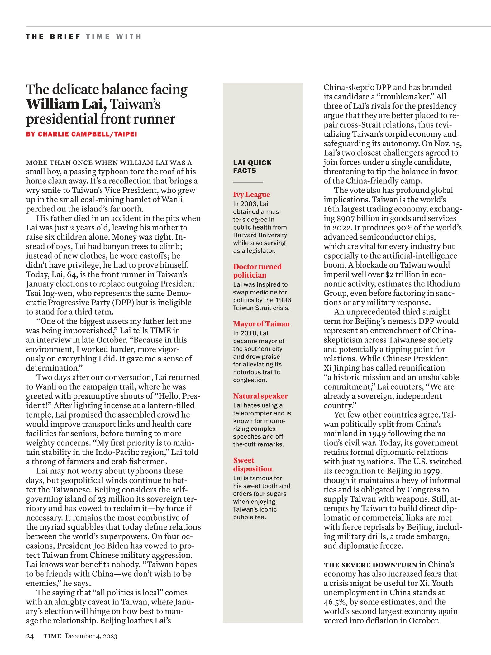 TIME Magazine - 12.04.23 Edition: 100 Most Influential Leaders Driving Business To Real Climate Action, Nikki Haley & Trump, Israel Endgame In Gaza, Uniqlo Founder Tadashi Yanai & Best Photos Of 2023!