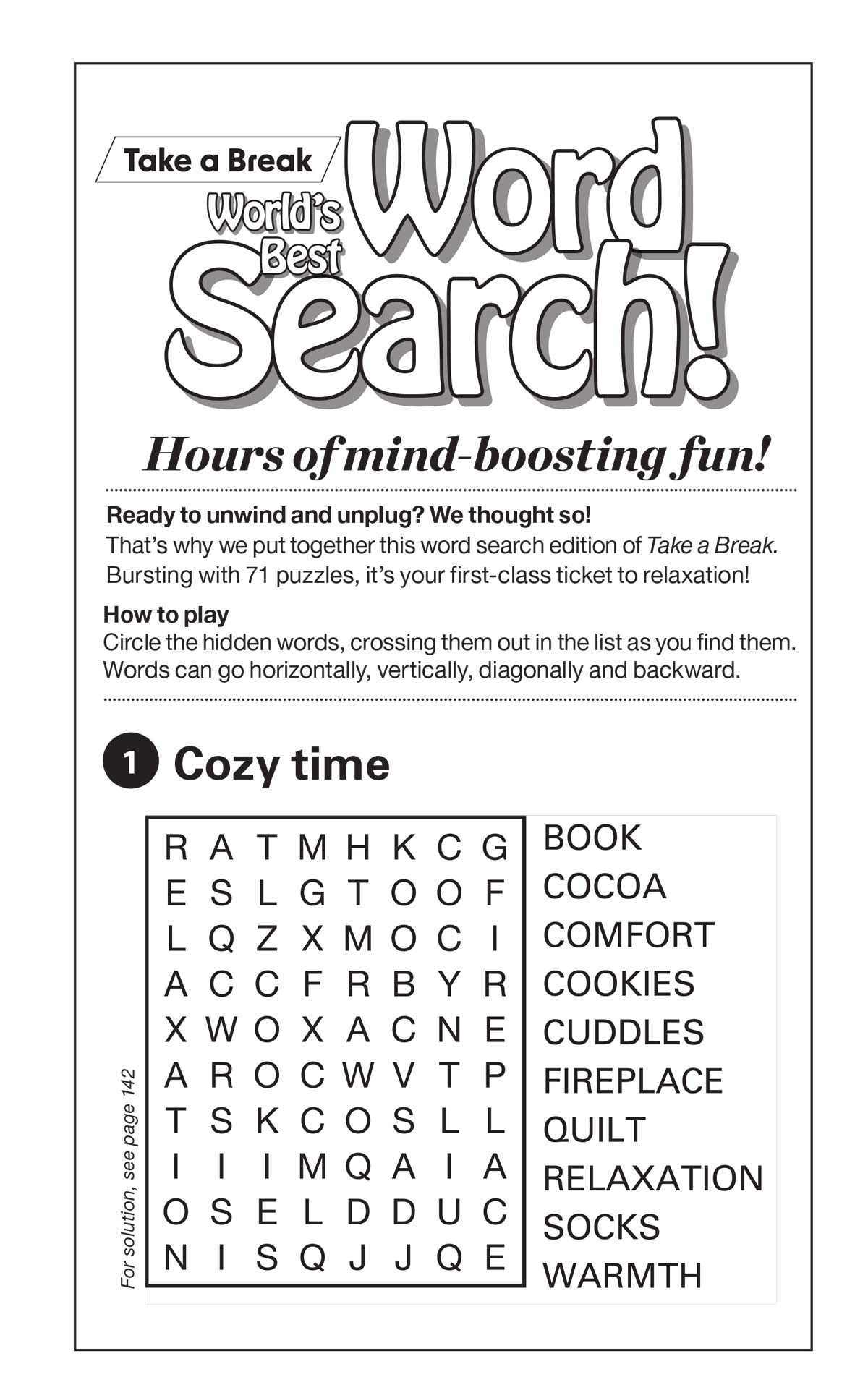 Take a Break - Word Search (Large Print): 71 Puzzles, Fall Issue, Level Easy, Autumn Themes, Hours Of Mind-Boosting Fun, Sharpen Brain, Unwind, Unplug, Relax, De-Stress, Challenge Yourself & Solve!