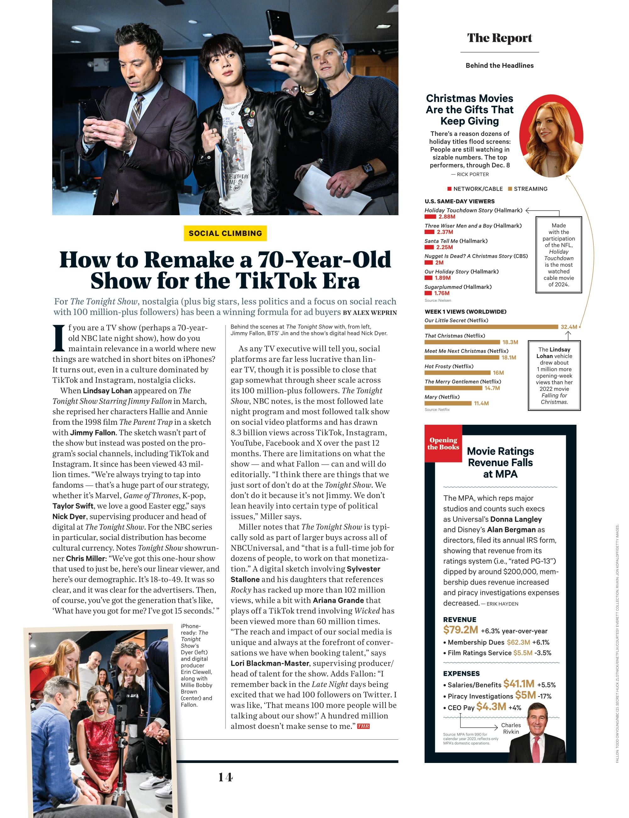 The Hollywood Reporter - 24.12.13 Edition: Timothée Chalamet, Elle Fanning & Monica Barbaro Discuss Surviving Fame & Embracing Their Inner Rock God, 24 Inspiring Moments That Defined 2024 & More!