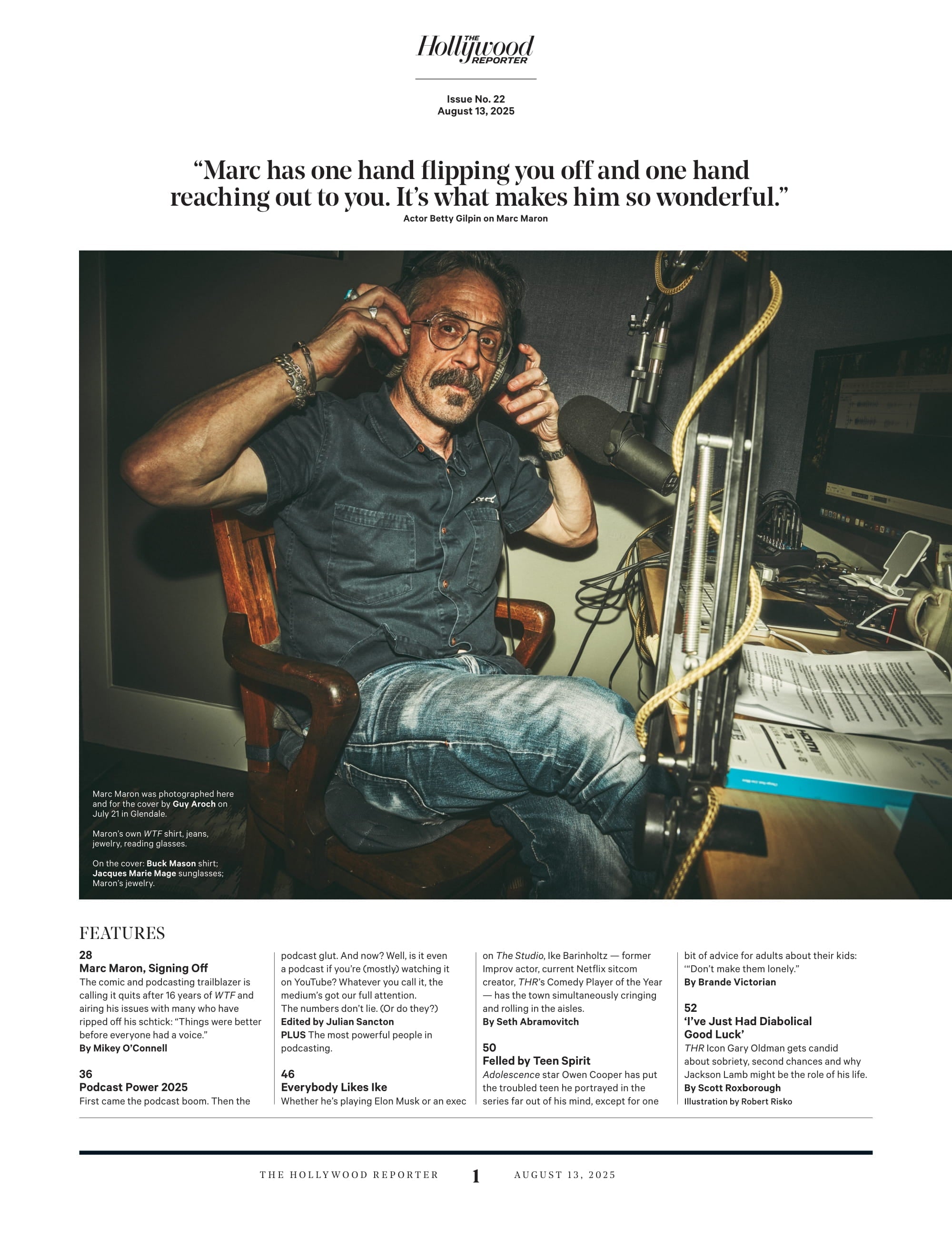The Hollywood Reporter - 25.08.13 Edition: Marc Maron Signs Off After His Trailblazing Show, How AI Is Set To Revolutionize Podcasts & Audio Content, Most Powerful People In Podcasting & More!