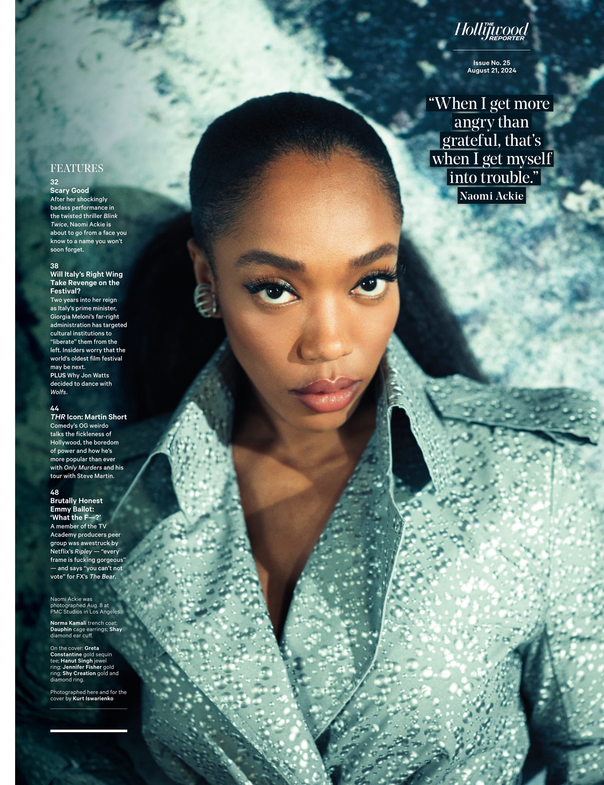 The Hollywood Reporter - 24.08.21 Edition: Hollywood's New Femme Fatale Naomi Ackie In Blink Twice, Martin Short Talks Only Murders In Ihe Building, Kamala Harris’ Celebrity Whisperer & More!