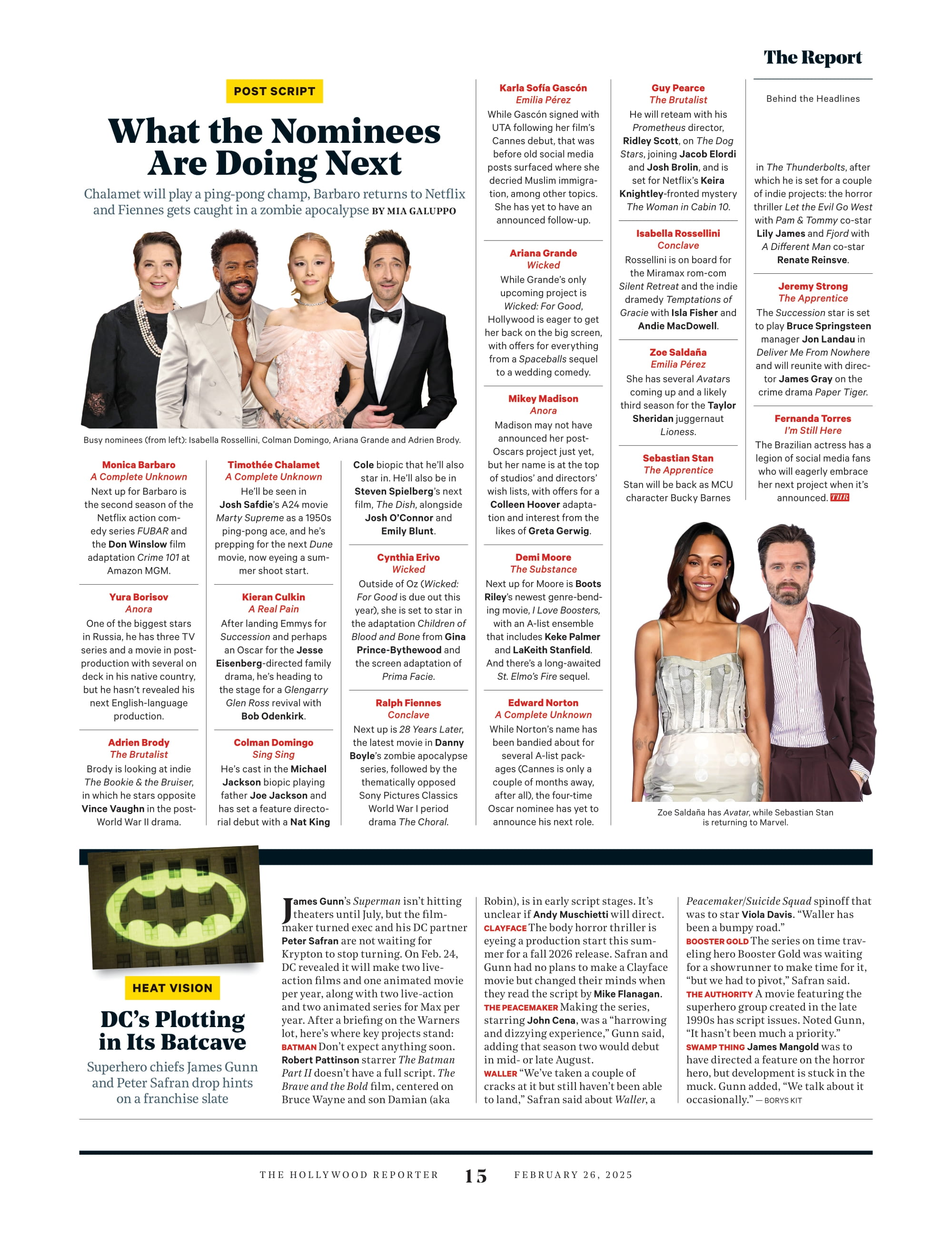 The Hollywood Reporter - 25.02.26 Edition: Oscars 2025, Oscars' In Memoriam Drama, Oscars In 40 Years, Oscar-Night Impresario Bruce Vilanch, Most Iconic Oscar Photos, Most Wildest Oscar Bash & More!