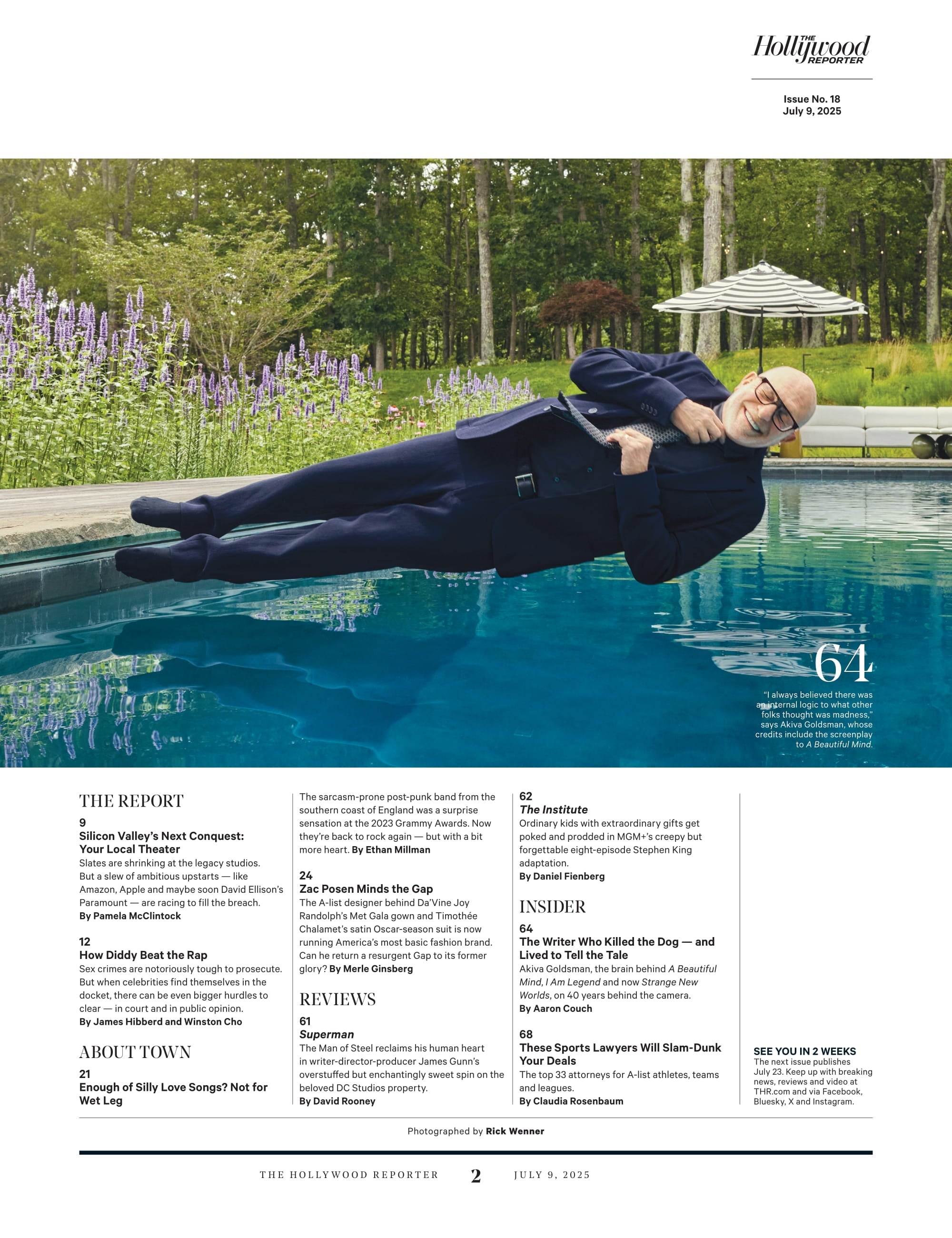 The Hollywood Reporter - 25.07.09 Edition: Keanu Reeves Impersonation Scam, Fraudsters Target Fans, Sean O’Brien’s Power Play, Mind Of SNL’s John Goodman, Superman Returns, Top Sports Lawyers & More!