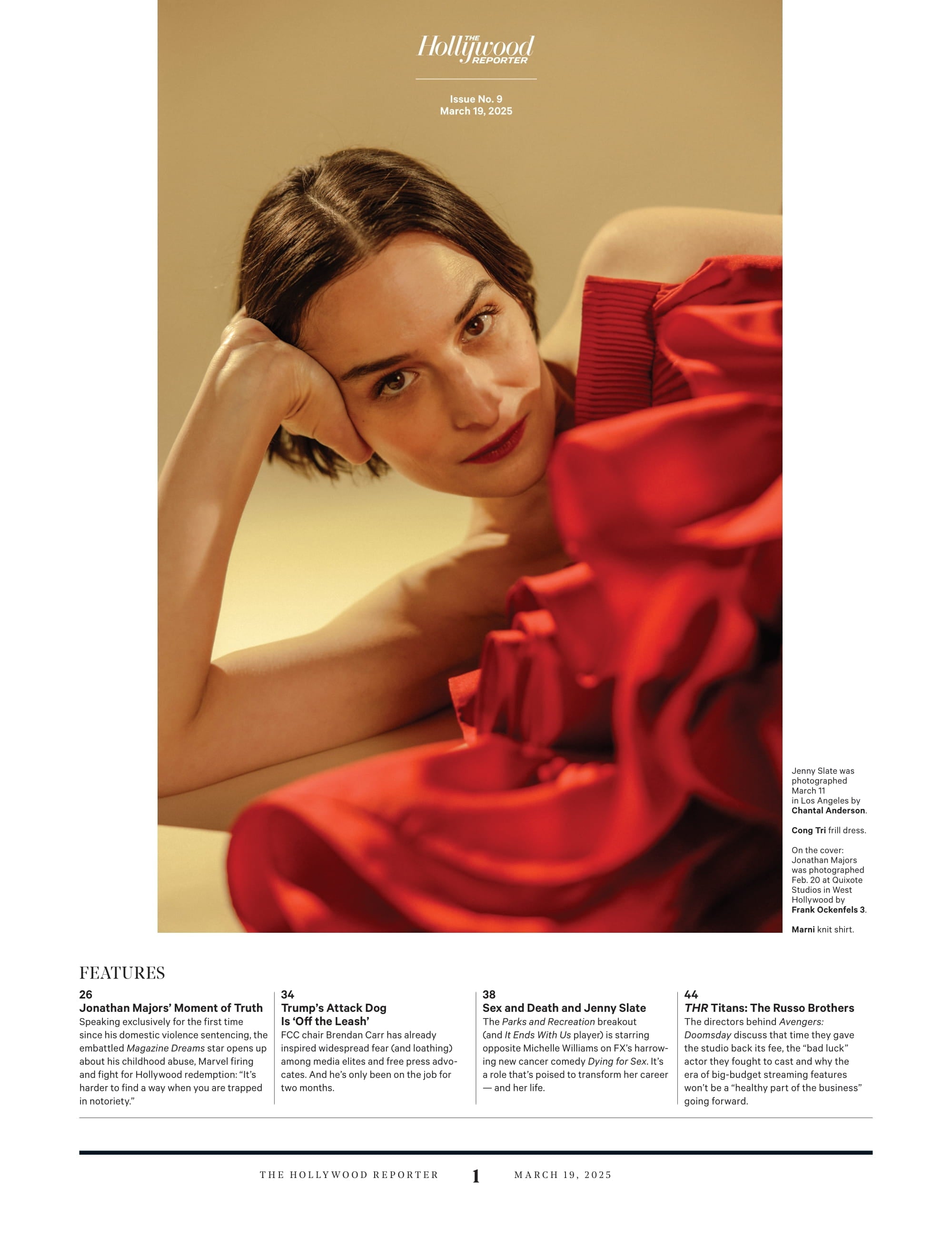 The Hollywood Reporter - 25.03.19 Edition: Jonathan Majors' Truth, Spy Drone Attack, Michael Wolff's Book & Trump, Top Filming Spots, Shondaland's 20th Anniversary, Good American Family Debut & More!