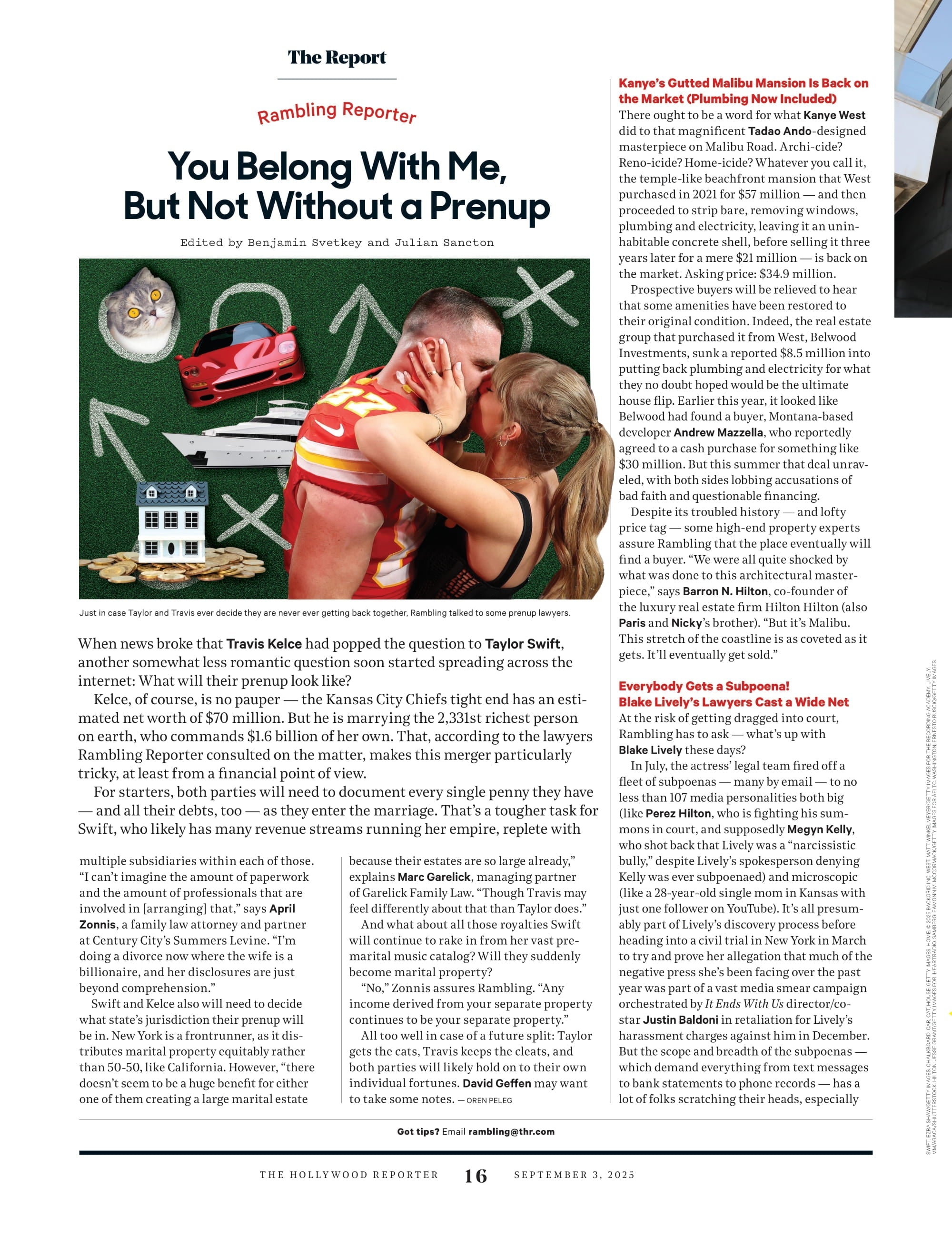 The Hollywood Reporter - 25.09.03 Edition: Toronto Film Festival 2025, Aziz Ansari, Keanu Reeves & Seth Rogen Team Up, Steven Soderbergh Goes Rogue, Risk-Taking Filmmaking,  Film Ponzi Schemes & More!