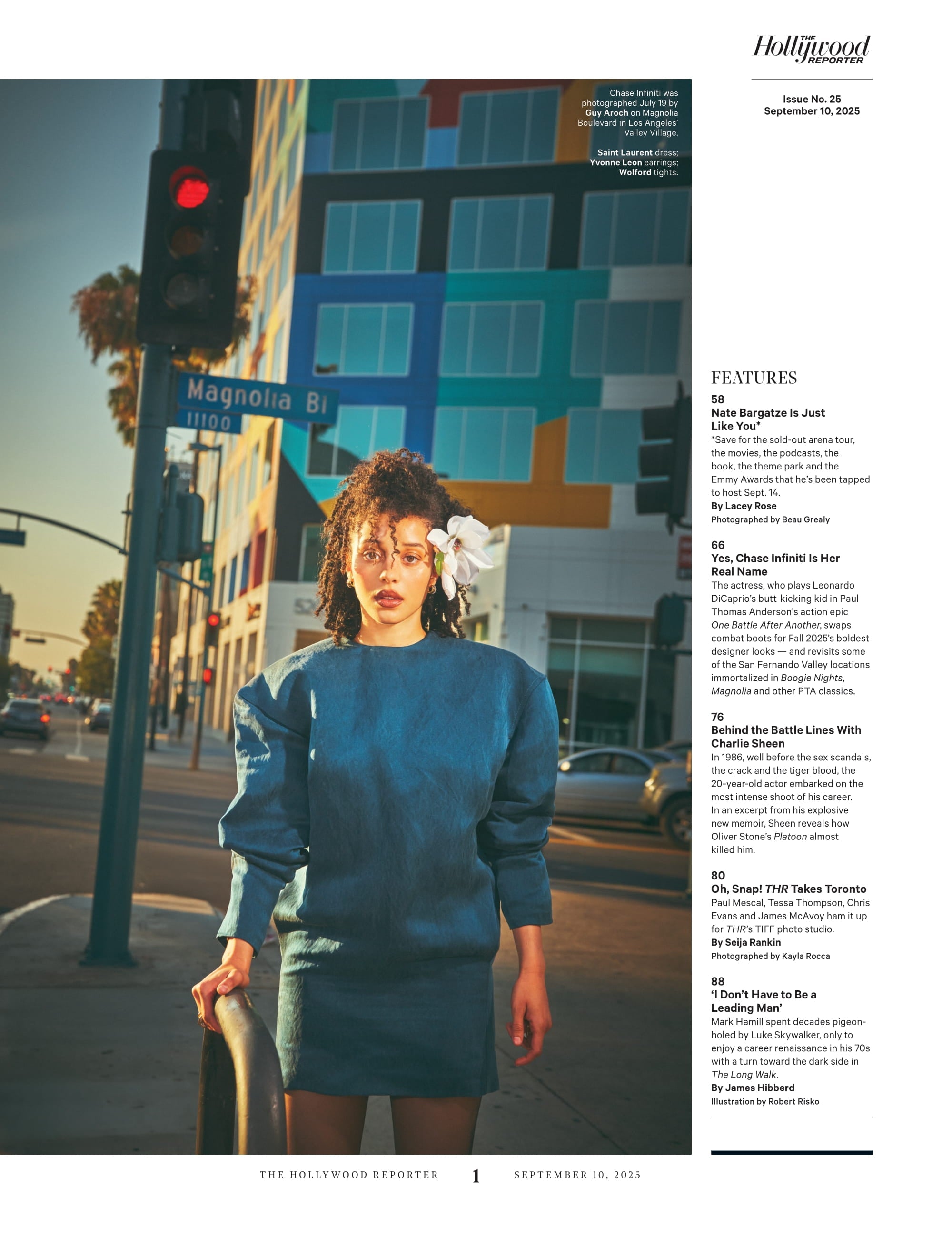 The Hollywood Reporter - 25.09.10 Edition: Nate Bargatze, From Stand-Up King To Emmy Host, Mark Hamill’s Career Renaissance, Charlie Sheen’s Platoon Nightmare, The Real Chase Infiniti & More!