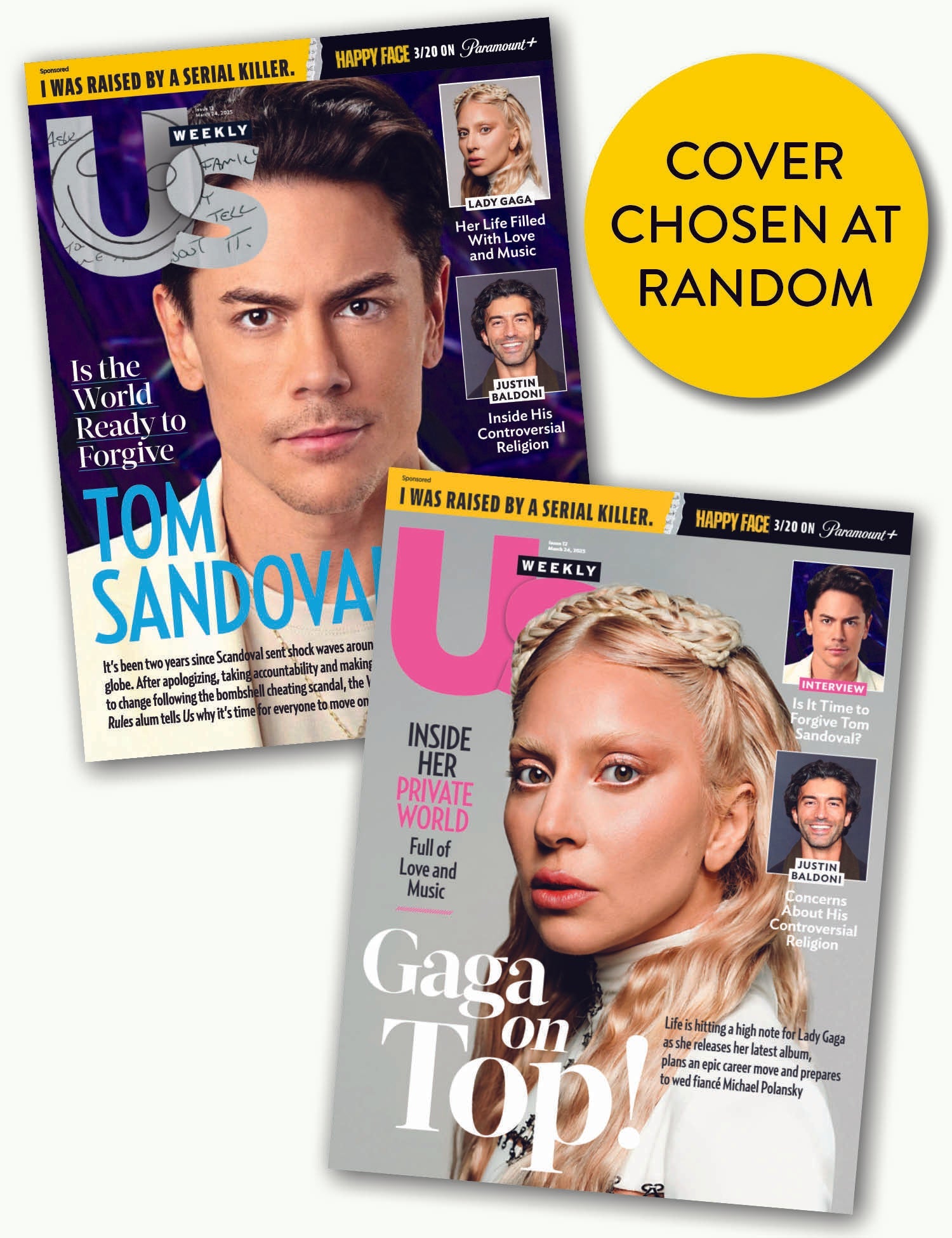 Us Weekly - 03.24.25: Lady Gaga's New Chapter, Filled With Love, Music & Her Upcoming Wedding, Tom Sandoval's Redemption Journey, Justin Baldoni's Controversial Religion, Happy Face TV Series & More!