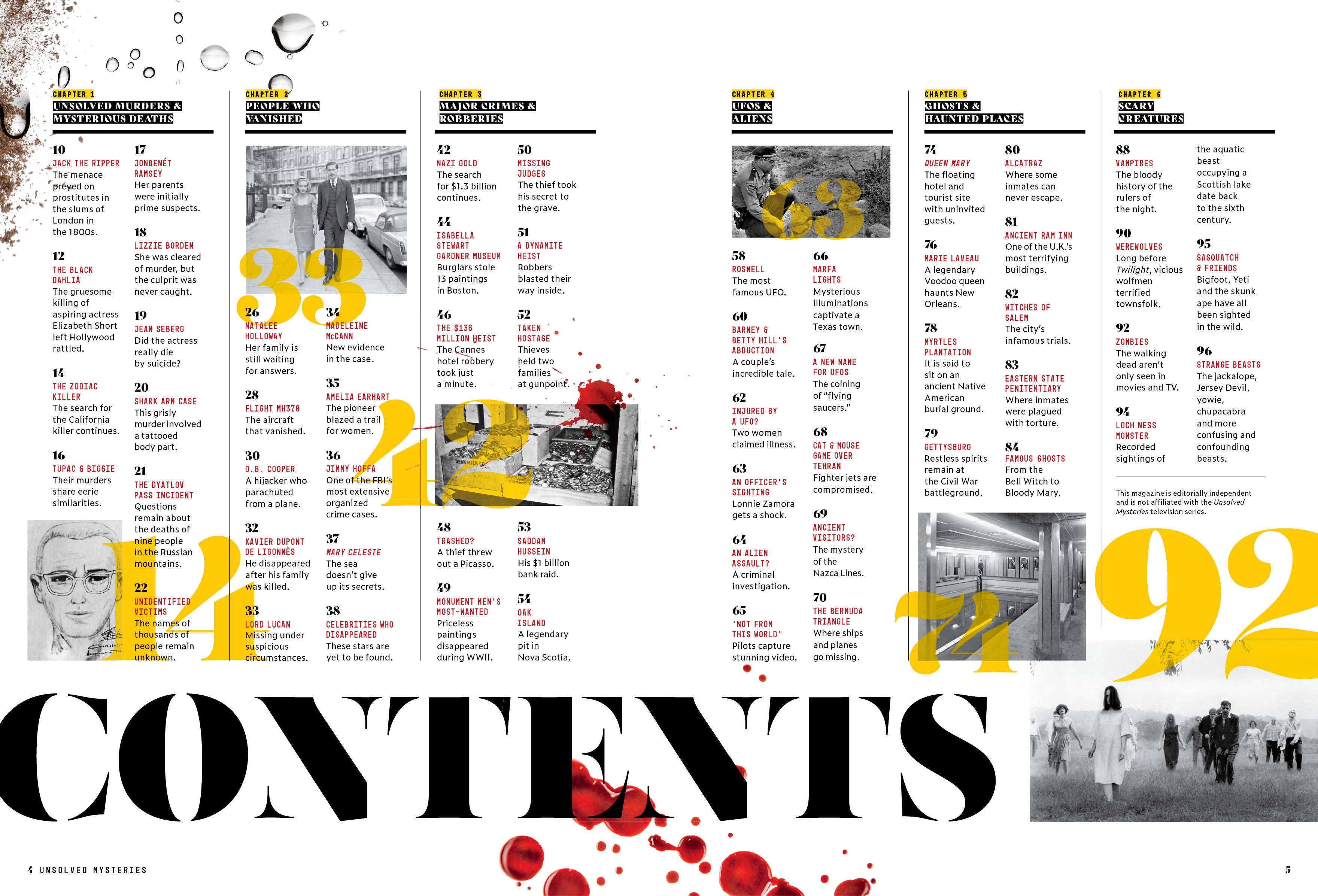 Unsolved Mysteries - Notorious Events that Defy Reason: Roswell Amelia Earhart Alcatraz Bermuda Triangle Loch Ness Monster Flight MH370 Zodiac Killer