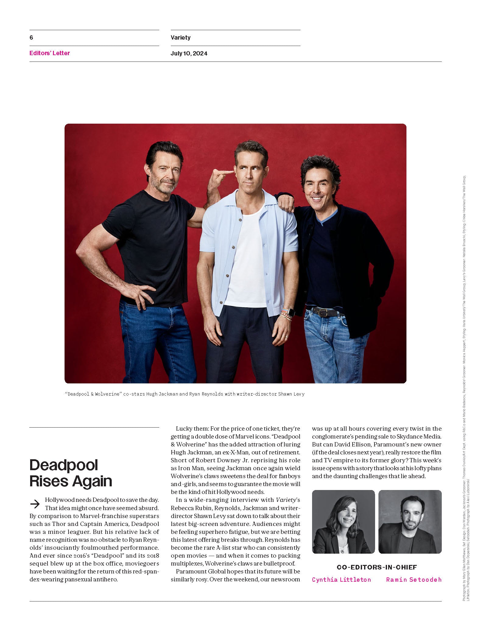 Variety - 24.07.10 Edition: Ryan Reynolds, Hugh Jackman & Shawn Levy Talk Deadpool & Wolverine, Nicolas Cage & Maika Monroe In Horror-Thriller Longlegs, Daisy Edgar Jones On Making Twister & More!