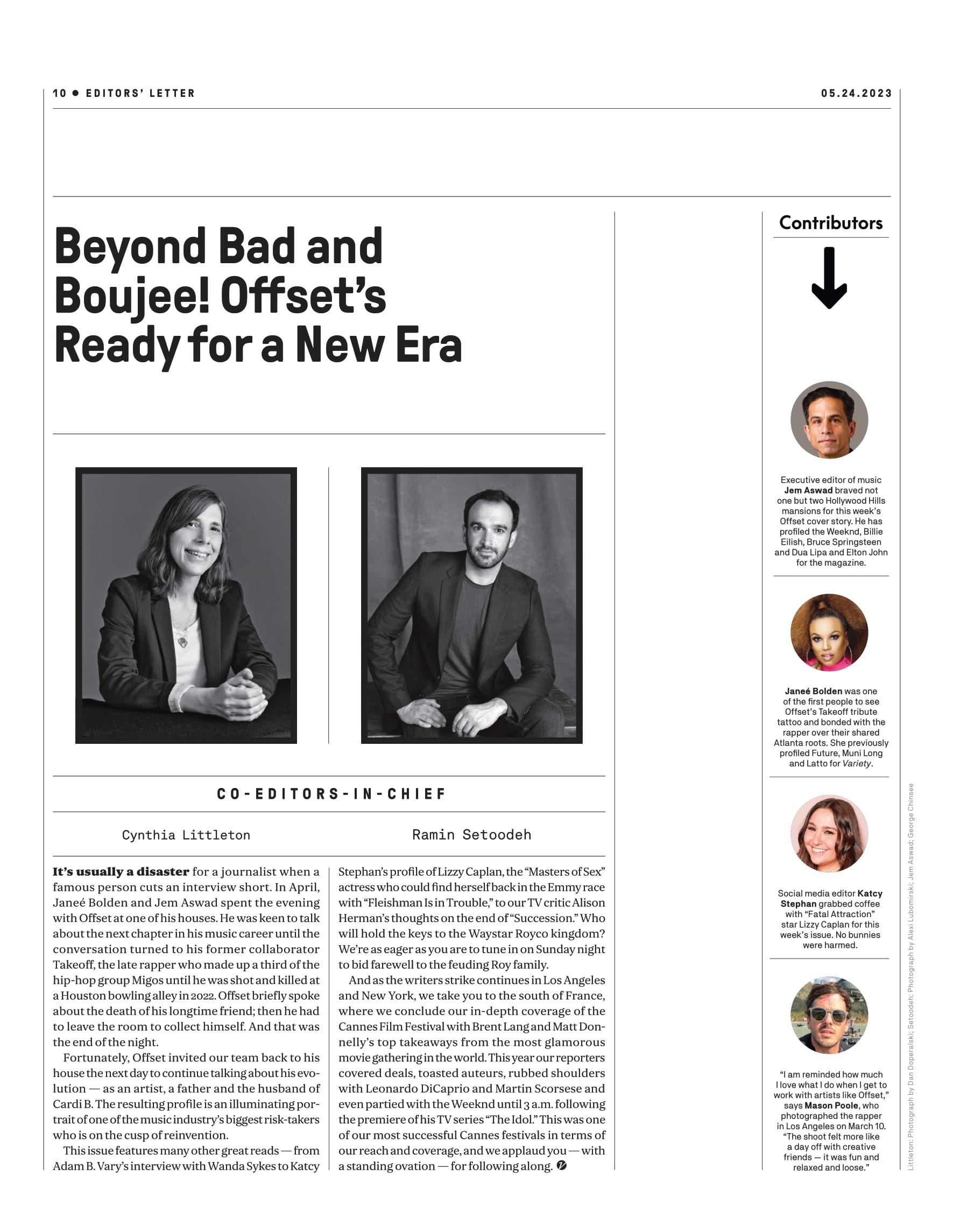 Variety - 23.05.24 Edition: Rapper Offset Talks About Life After Migos, Takeoff's Death & His Marriage To Cardi B, Lizzy Caplan Talks Luck In Her Career, Wanda Sykes On How She Manages Jokes & More!