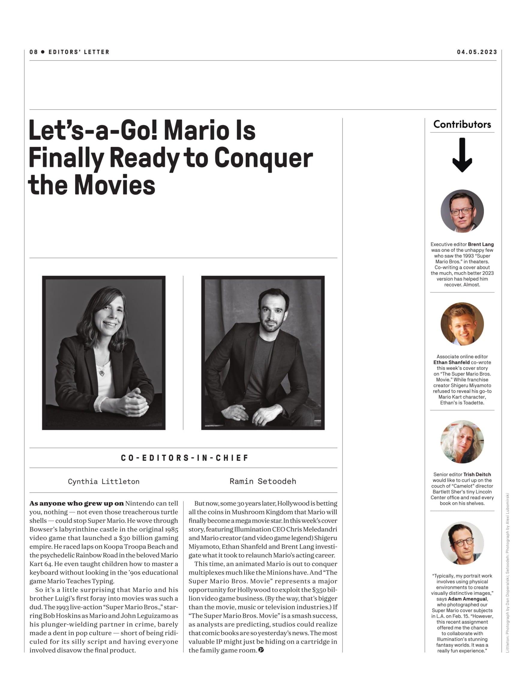 Variety - 23.04.05 Edition: Mario Number One! Can Nintendo's Biggest Star Become A Box Office Hero?, Super Mario Bros. Creator Shigeru Miyamoto & Illumination's Chris Meledandri Talk Movie & More!