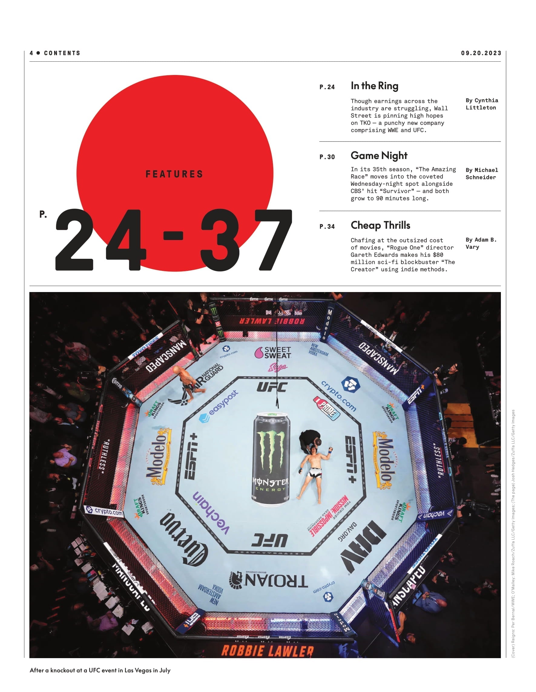 Variety - 23.09.20 Edition: Maulers Of Media, UFC & WWE Link Arms Featuring Ari Emanuel, Dana White & Vince McMahon, Inside Return Of The Amazing Race, Reviews From The Toronto Film Festival & More!