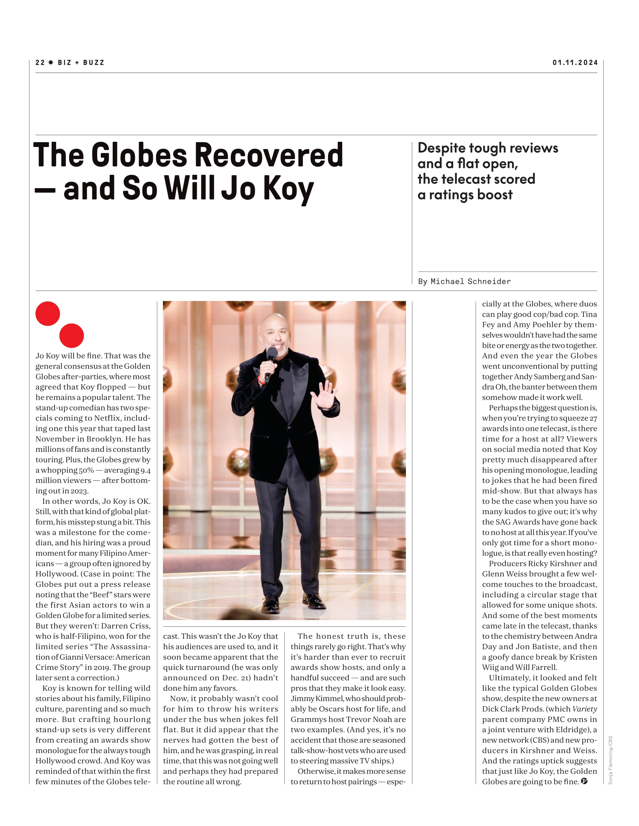 Variety - 24.01.11 Edition: Kristen Stewart Goes Out To Sundance, Hollywood’s Riskiest Young Star Shakes Up Her Image Twice Over, Joy Koy Hosting Golden Globes, Oscar Clues Revealed & More!