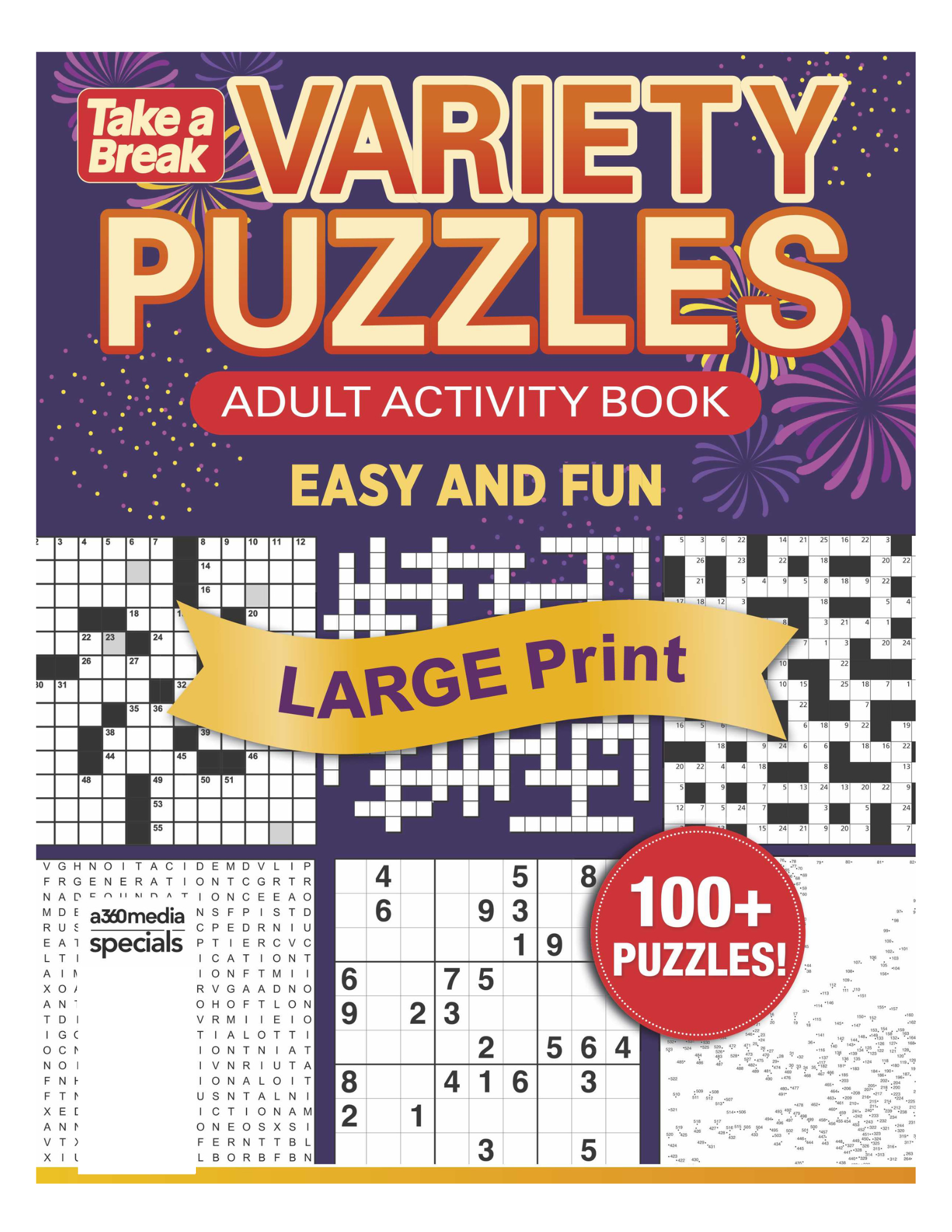 Variety Puzzles Large Print - Unplug and Unwind! Adult Activity Book: Easy and Fun with over 100+ Puzzles!!