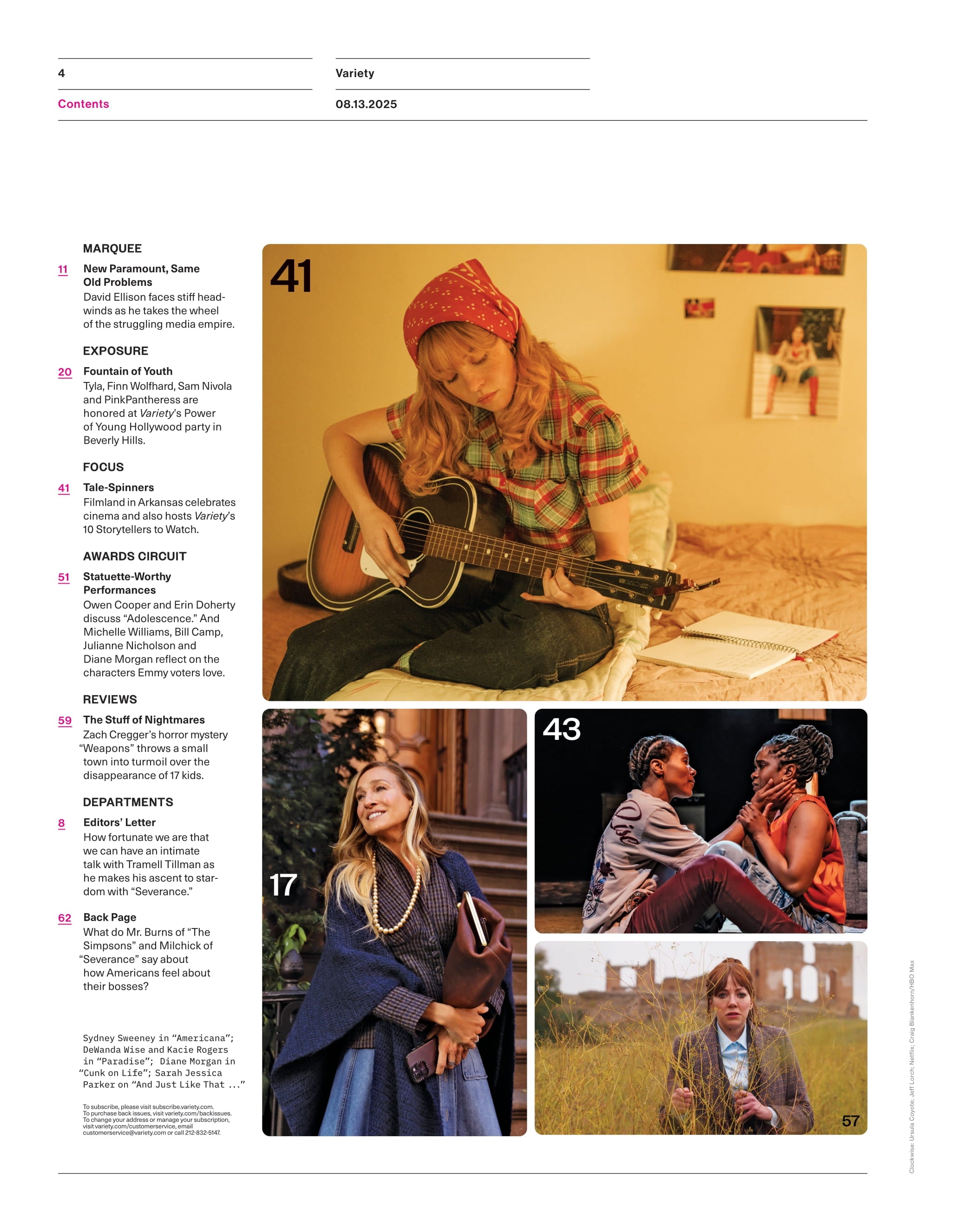 Variety - 25.08.13 Edition: Severance's Tramell Tillman Scales New Heights, Jussie Smollett's Comeback, David Ellison’s Big Challenge, Andrew Lloyd Webber To Build A Multibillion-Dollar Empire & More!