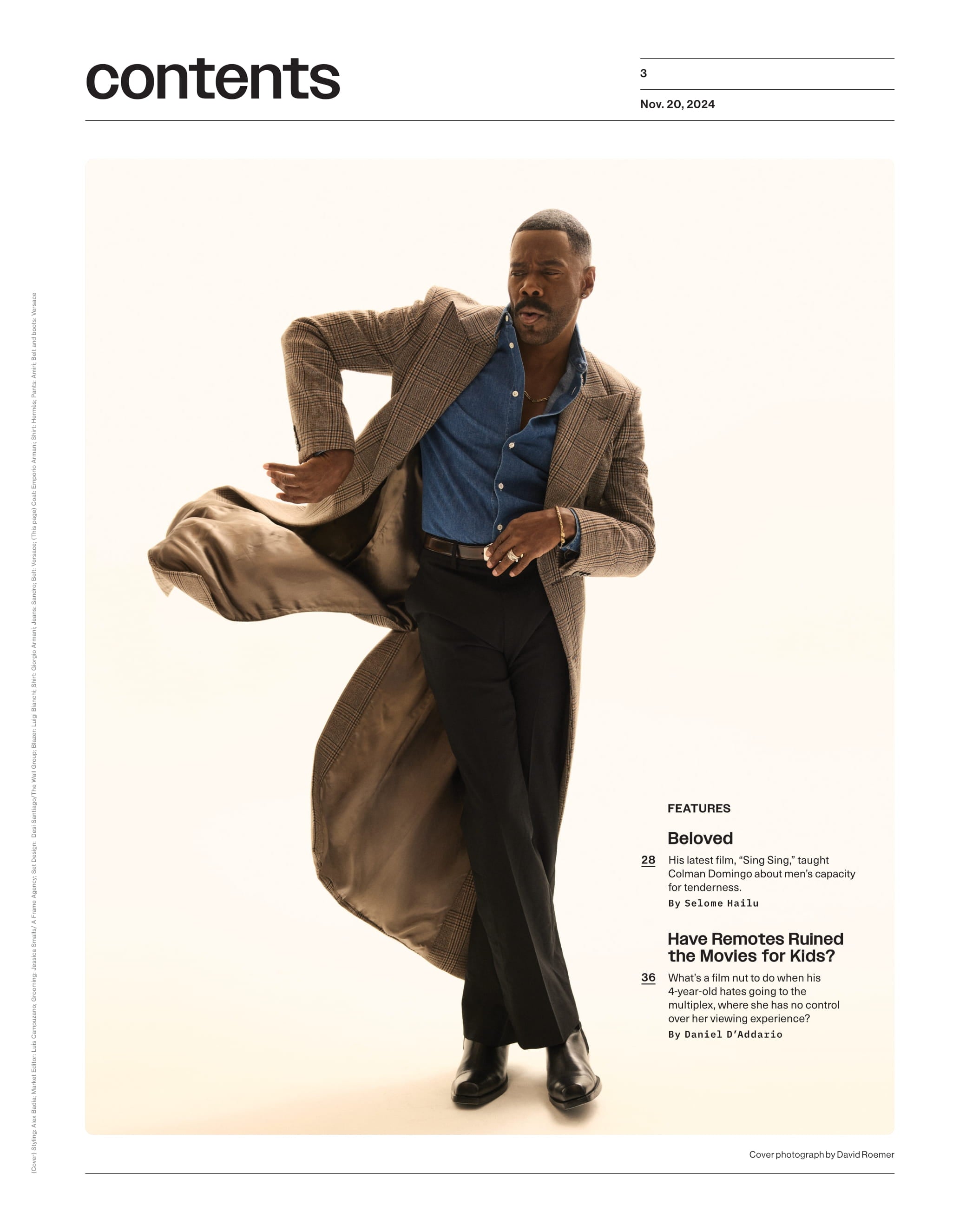 Variety - 24.11.20 Edition: Colman Domingo Returns To The Oscar Race With Role In Sing Sing, How The Film Taught Him About Men's Capacity For Tenderness, Have Remotes Ruined The Movies For Kids & More