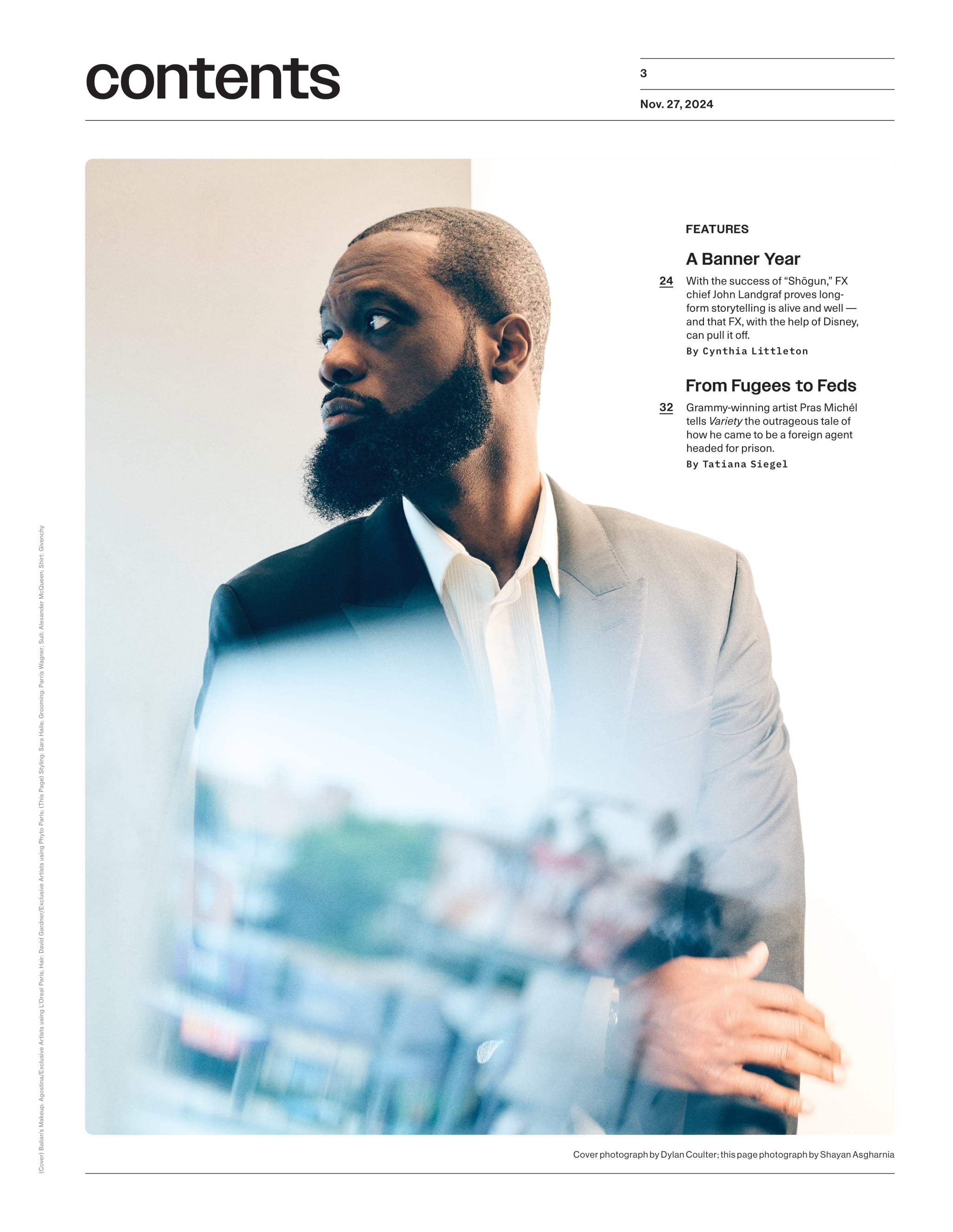 Variety - 24.11.27 Edition: How FX Leaders Rebuilt A Cable Brand For Streaming With Shōgun Success & Found A Home Within Disney, Pras Michél On How He Became A Foreign Agent Headed For Prison & More!