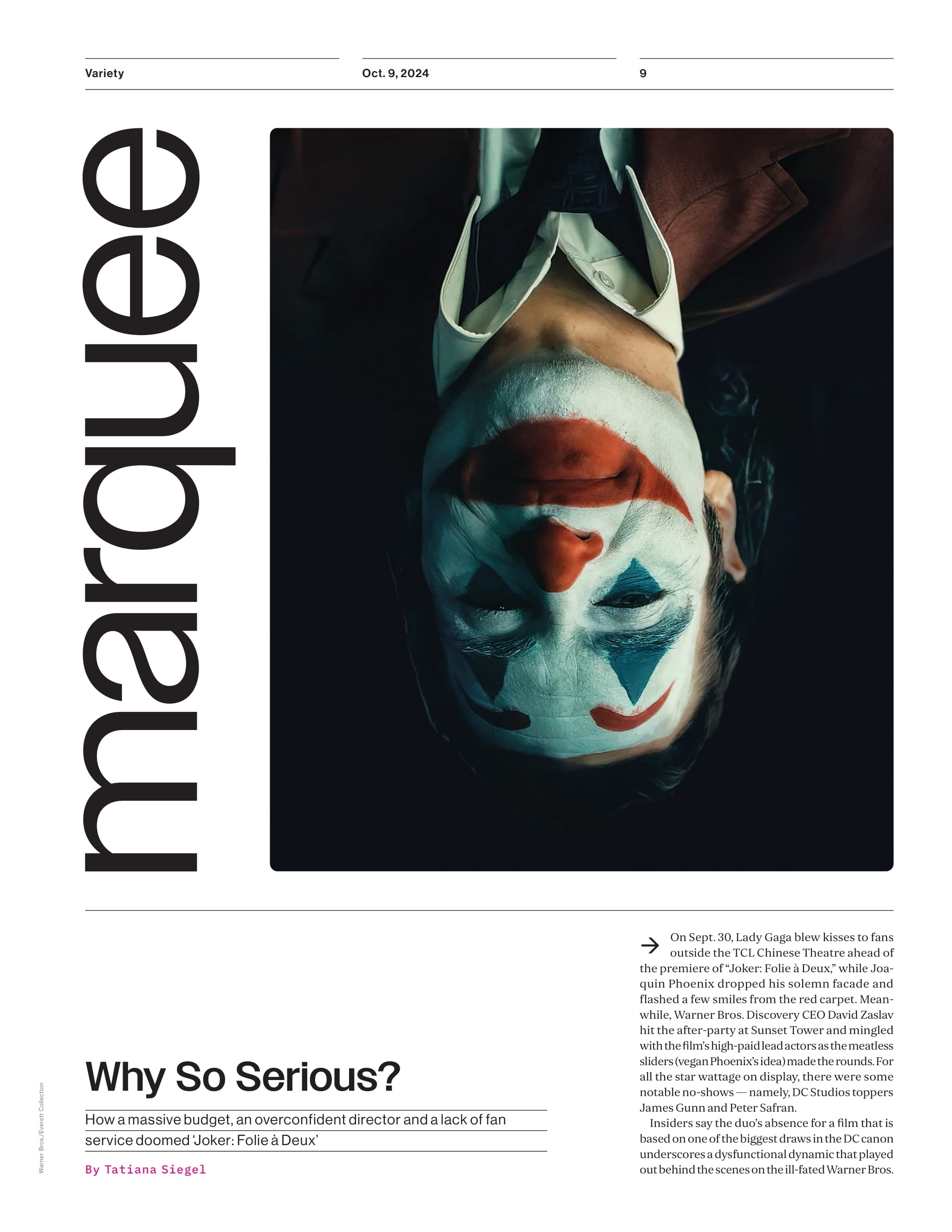 Variety - 24.10.09 Edition: Emmanuel Macron Takes On The Entertainment Industry After Paris Olympics Success, 100 Best Horror Movies In History, Lady Gaga & Joaquin Phoenix Joker: Folie à Deux & More!