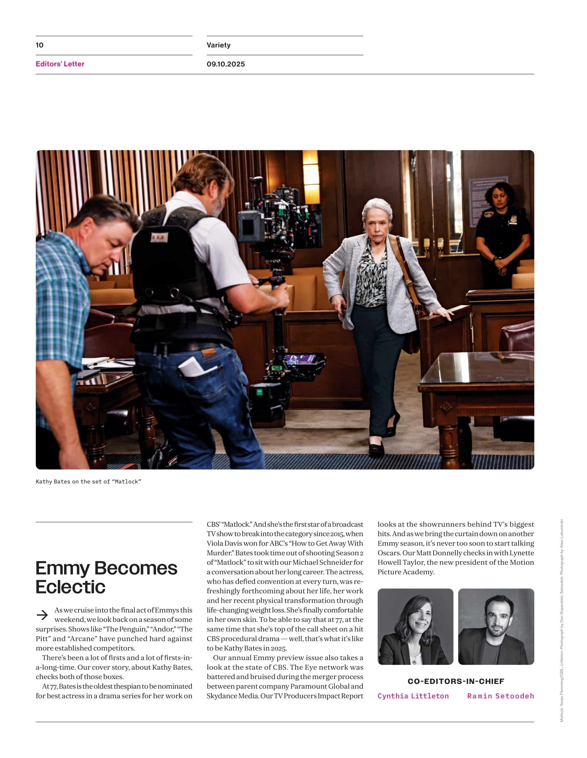 Variety - 25.09.10 Edition: Kathy Bates Has Never Felt More Comfortable In Her Own Skin, Paramount & Skydance Merger, Greg Daniels’ Office-Ish New Series Explained, Dick Van Dyke’s Emmy Legacy & More!