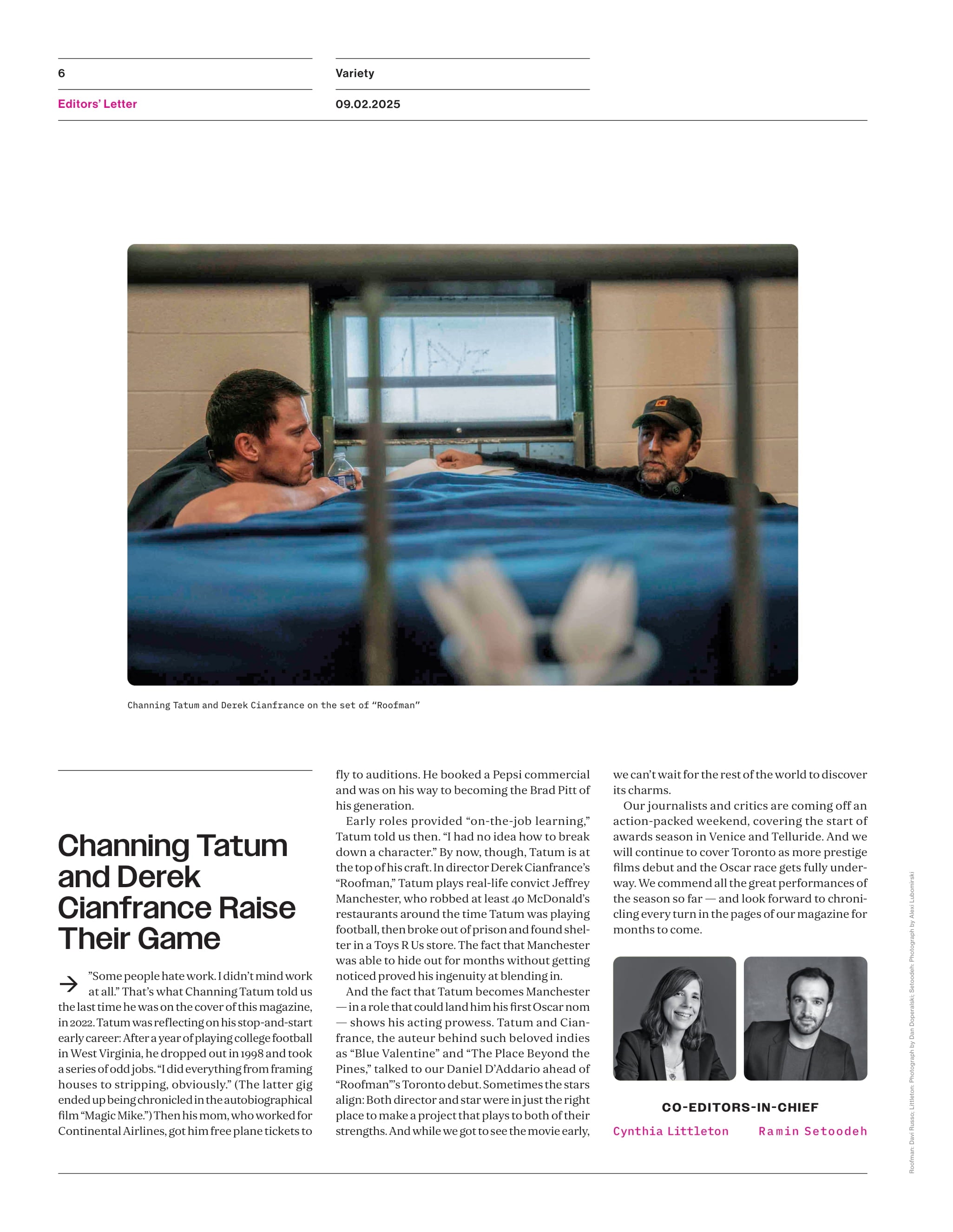 Variety - 25.09.02 Edition: How Channing Tatum & Derek Cianfrance Made Roofman The Most Surprising Film This Fall, Tom Pelphrey's Back In The Spotlight, Netflix’s Next Move & More!