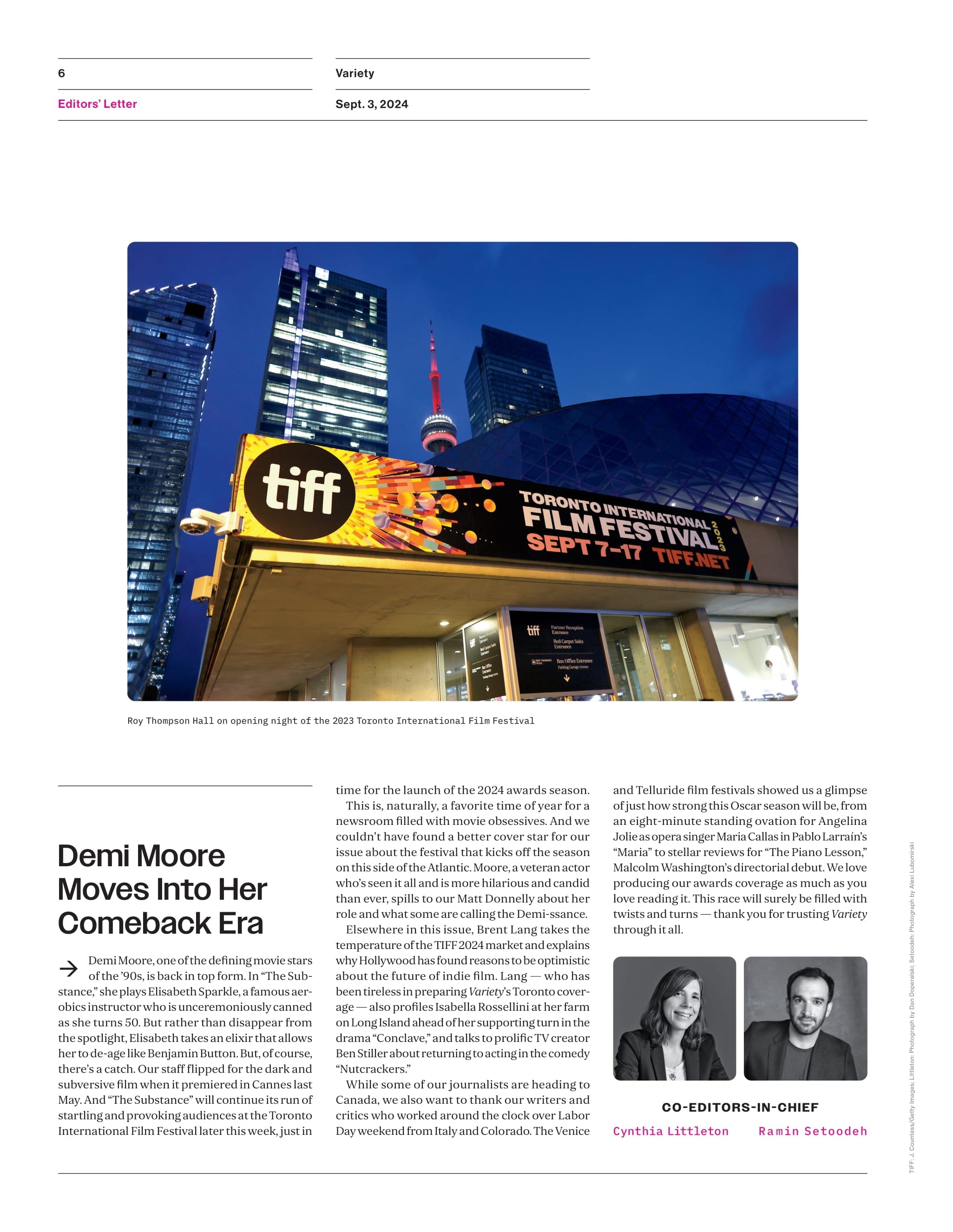 Variety - 24.09.03 Edition: The Demi-ssance! Demi Moore In Horror Film The Substance & What It's Actually Like Aging In Hollywood, Isabella Rossellini Shines In Conclave, Ben Stiller Is Back & More!