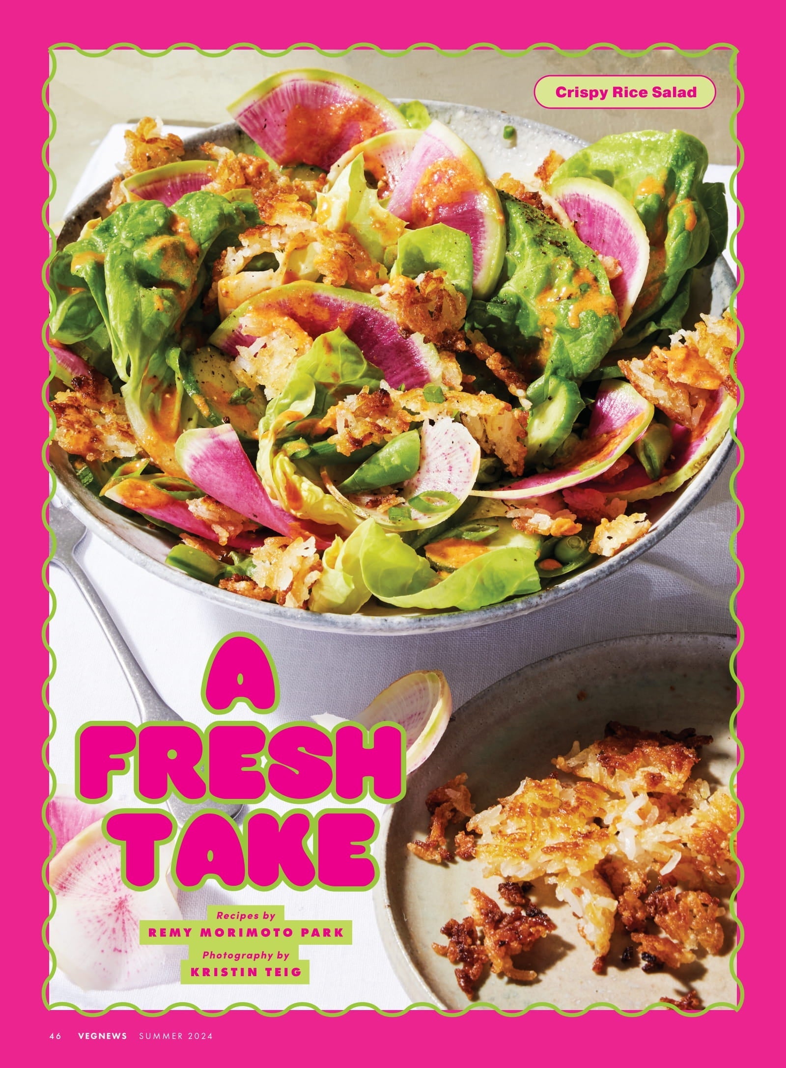 VegNews - Summer 2024: 20 Summer Recipes, Korean BBQ Nachos, Taiwanese Popcorn Tofu, A To Z Guide To Vegan Ice Cream, AI & Vegan Food, Vegan Weddings, Zero-Waste Skincare, New Cookbooks & More!