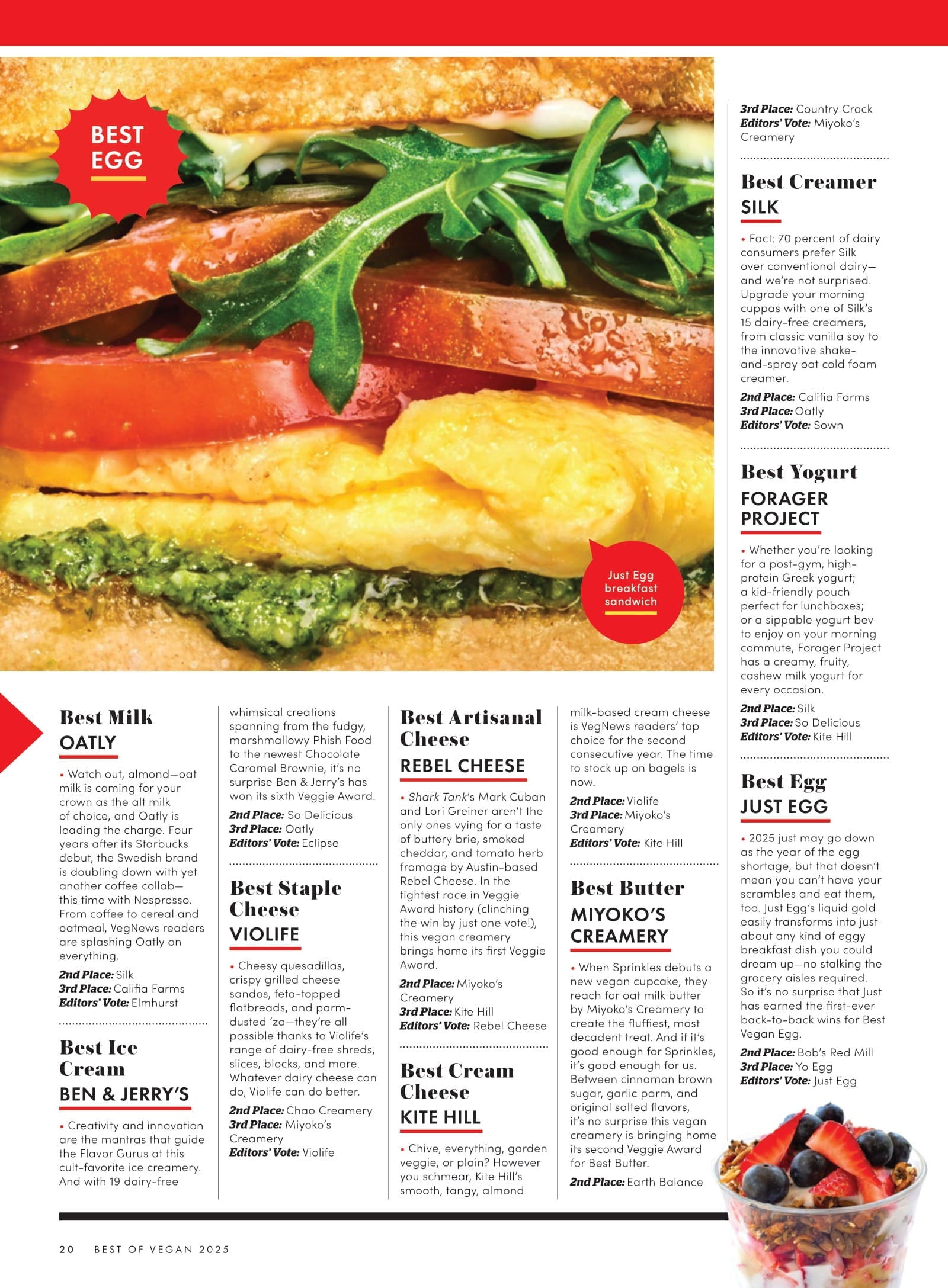 VegNews - Spring 2025: The 2025 Veggie Awards, Michelin Rated Vegan Restaurants, Halle Burns’ Bold Vegan Brunch Ideas, Vegan Travel Spots In Paris, Impossible Foods Pat Brown Interview & More!