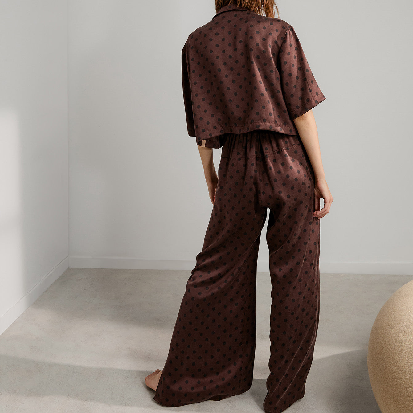 Washable Silk High Rise Pant Set