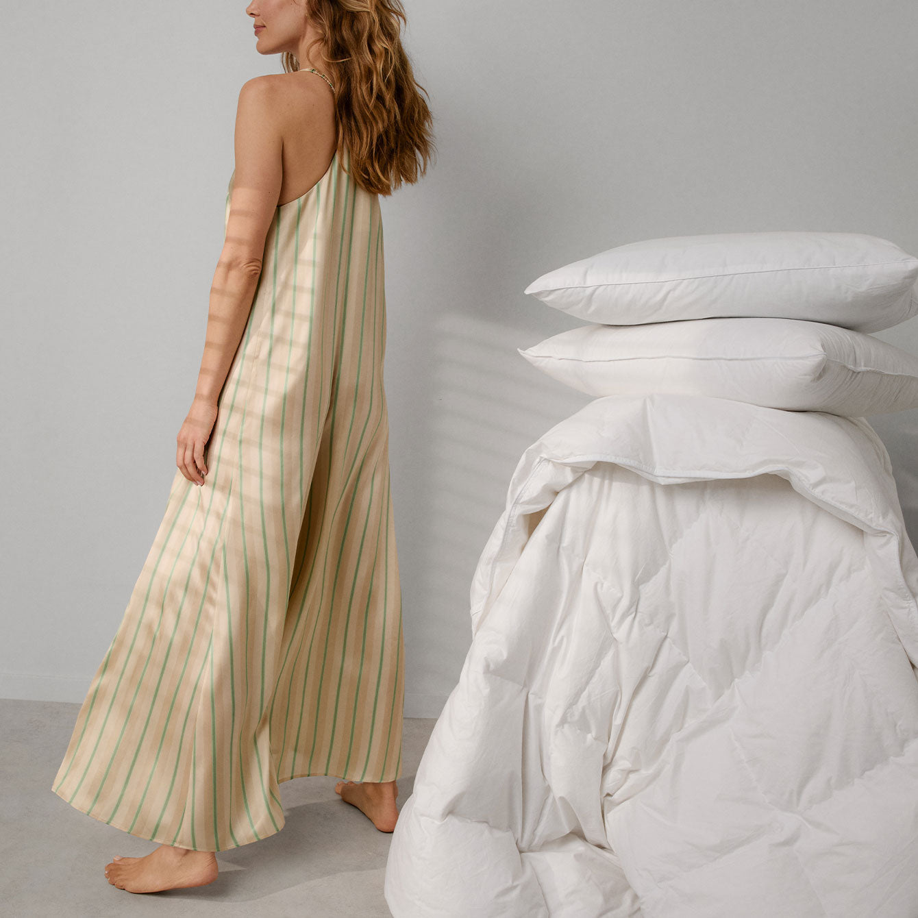 Washable Silk Elastic Strap Jumpsuit