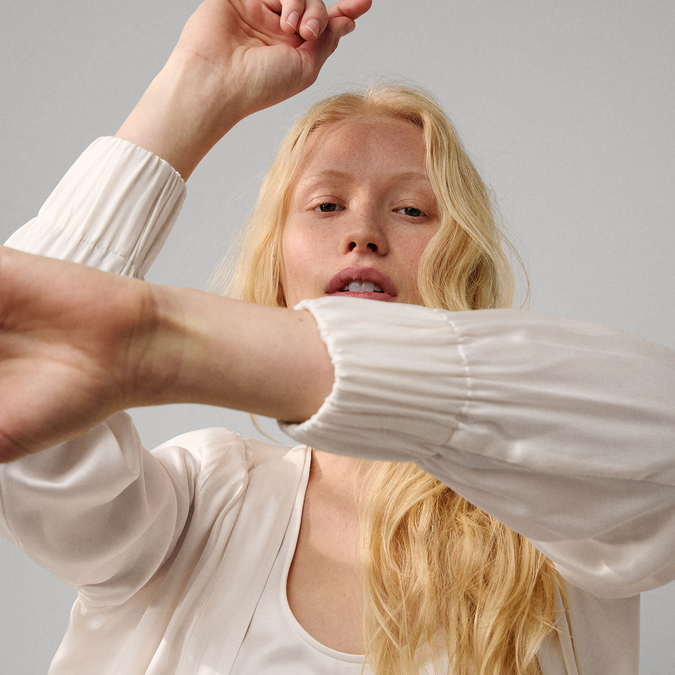 Washable Silk Long Robe