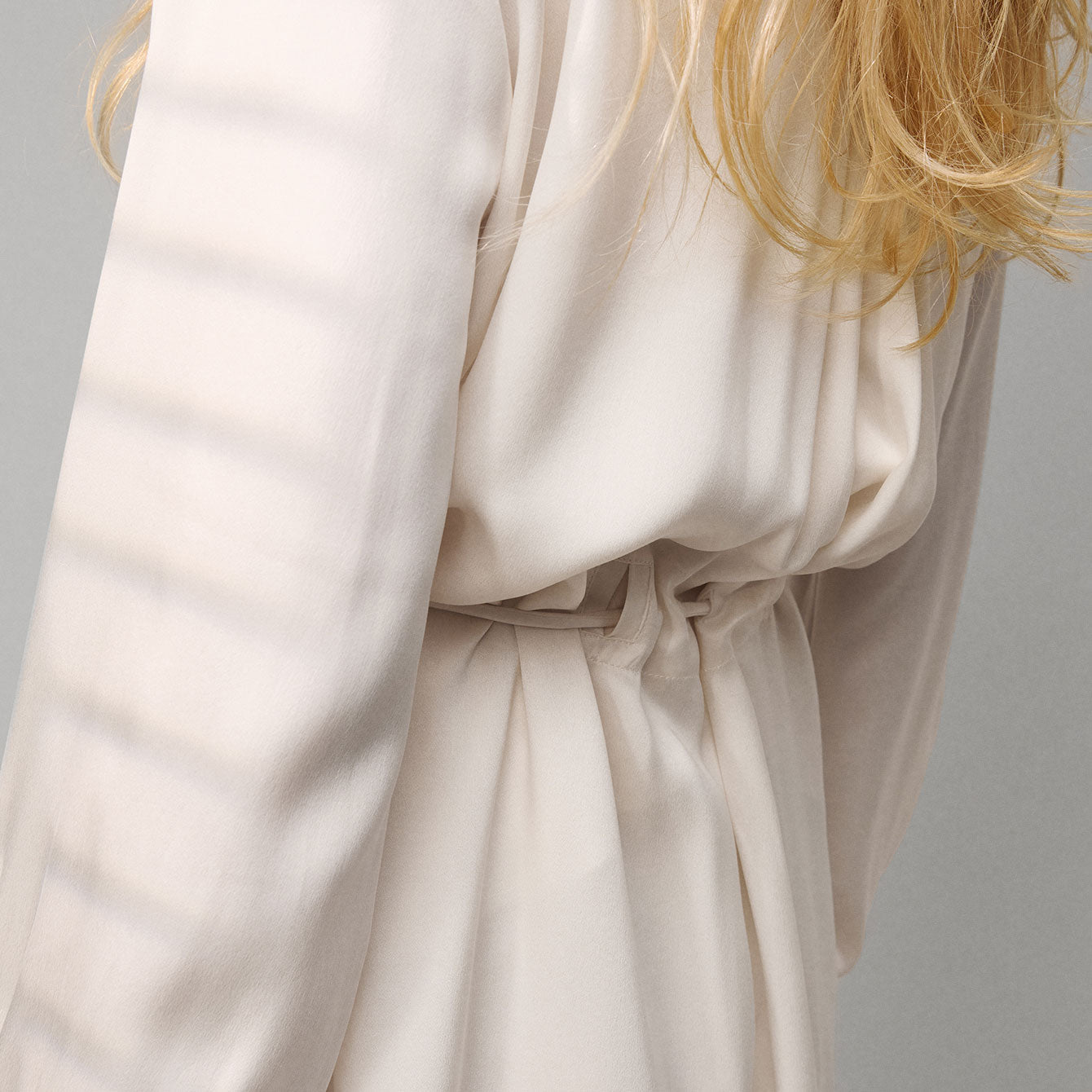 Washable Silk Long Robe