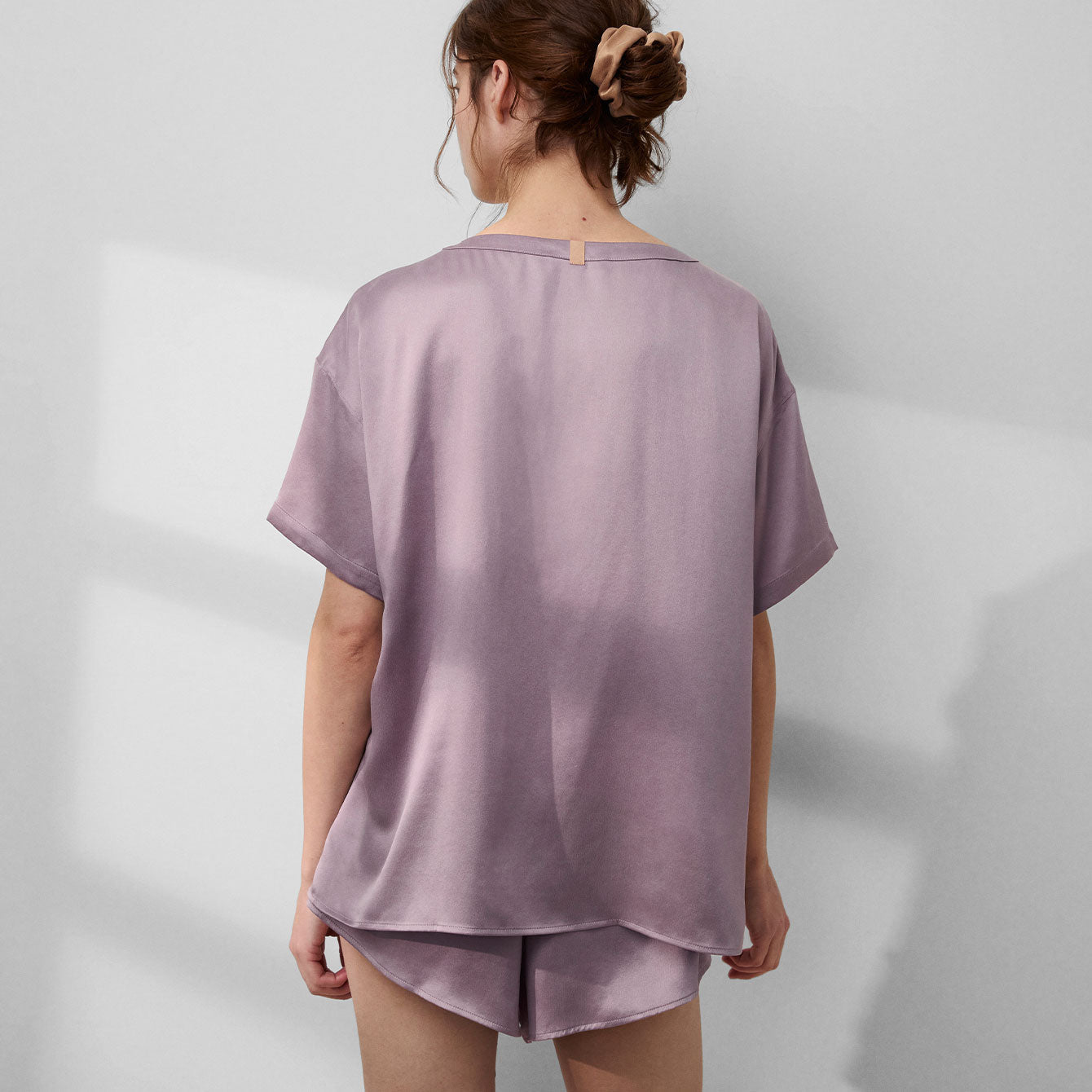 Washable Silk Tee Short Set