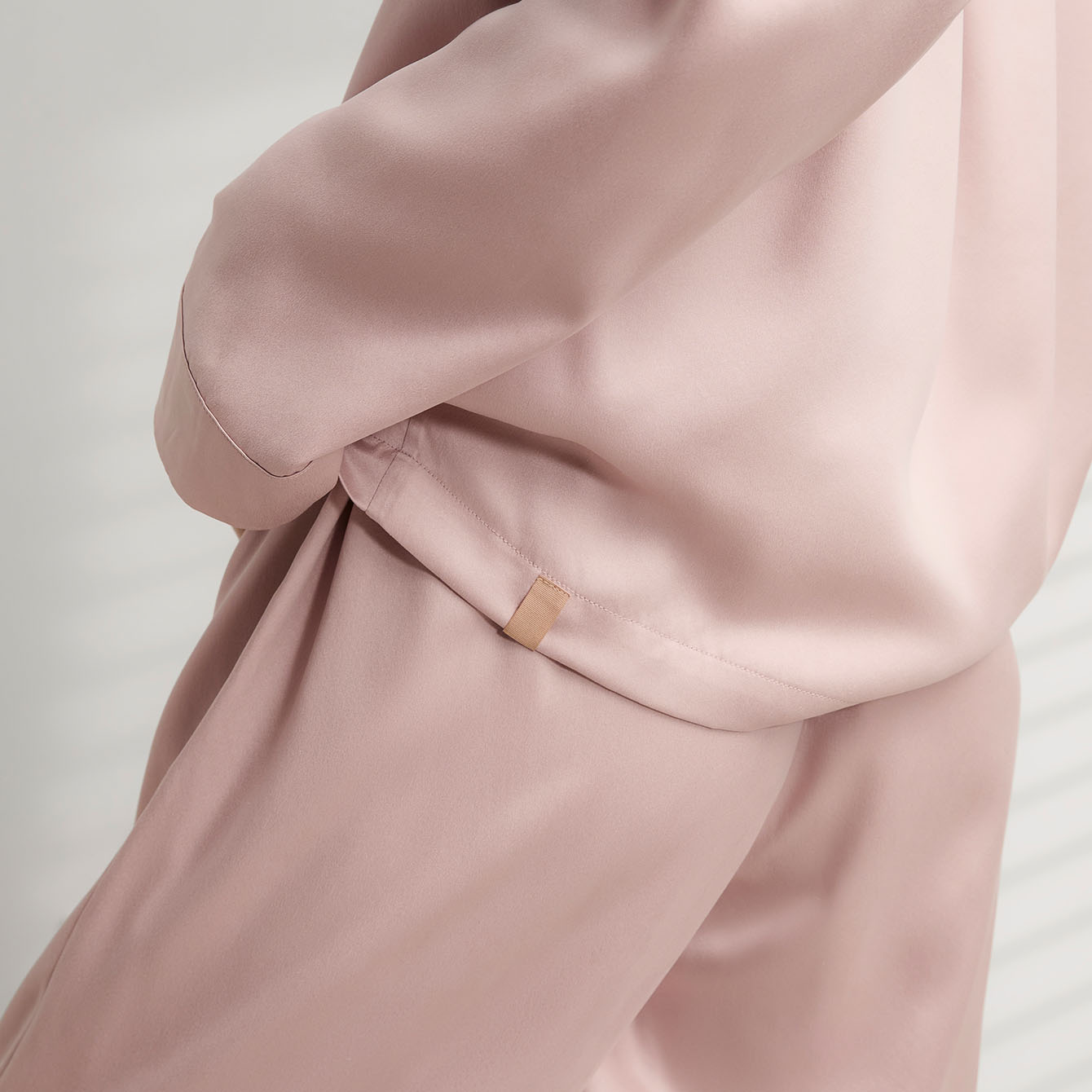 Washable Silk Long Sleeve Pant Set