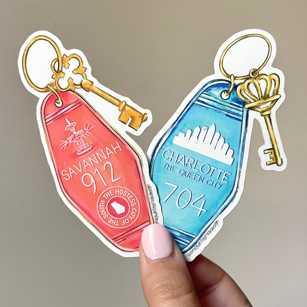 Charlotte, NC Key Sticker